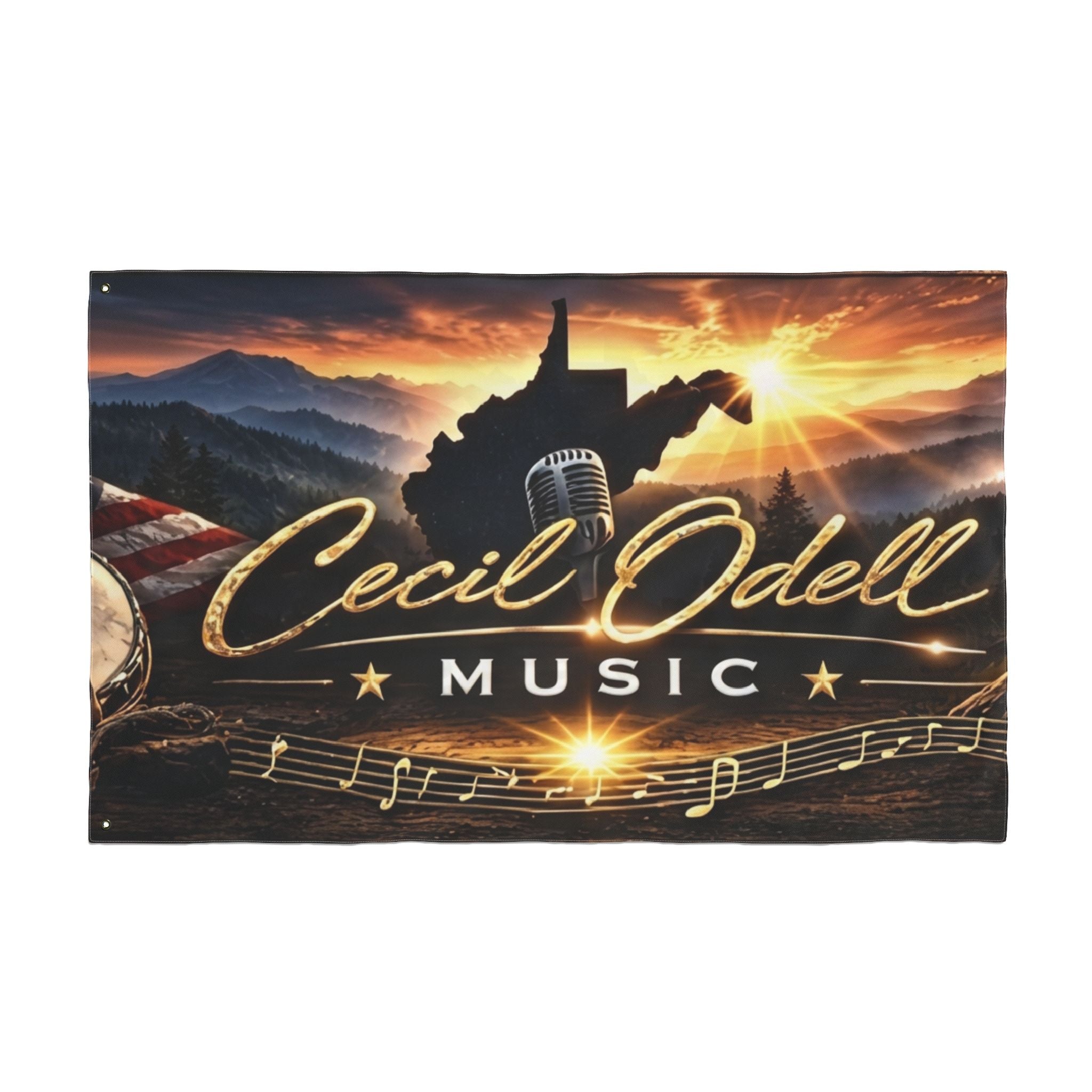 Cecil Odell Music Double-Sided Decorative Flag