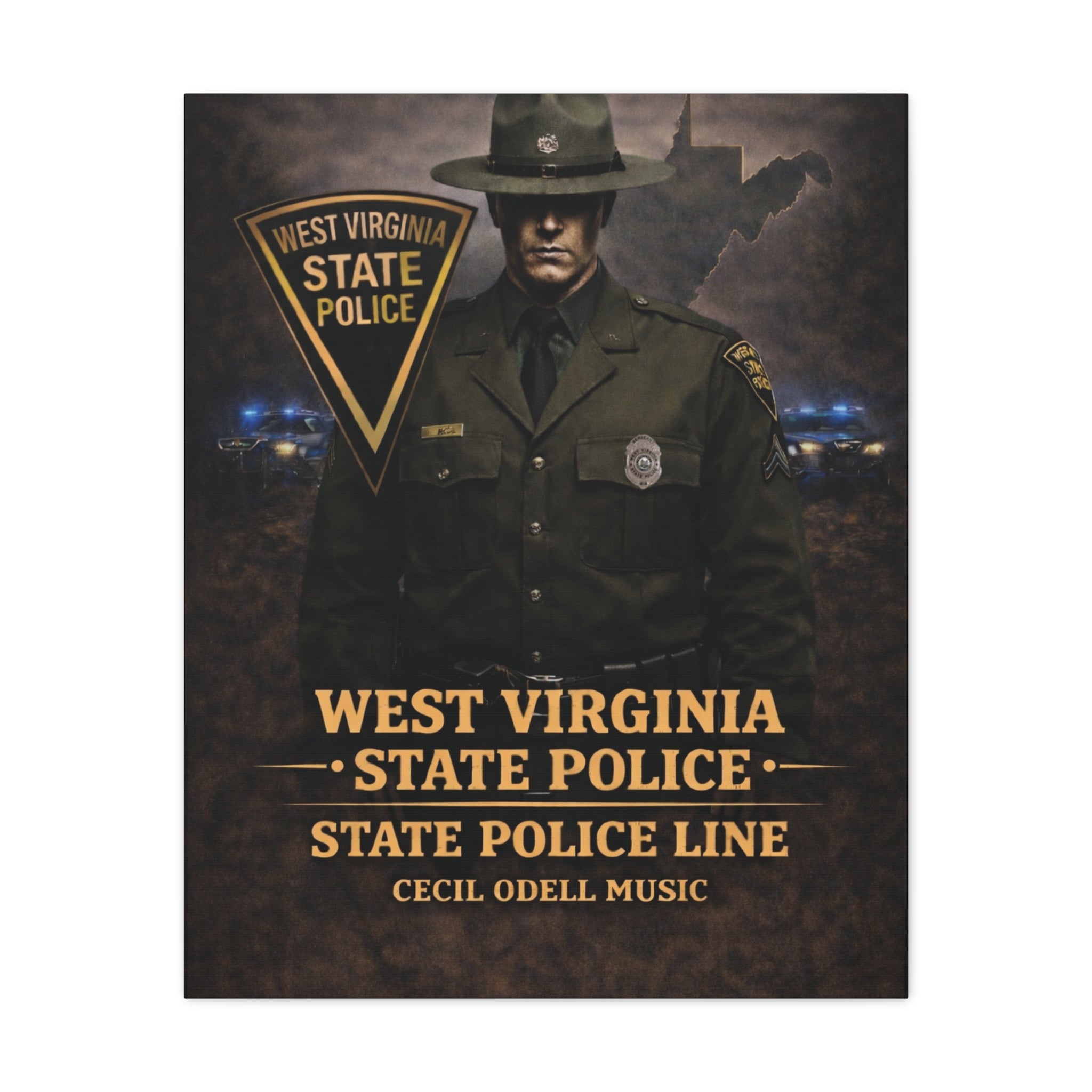 West Virginia State Police Canvas Wall Art: 'State Police Line' Tribute