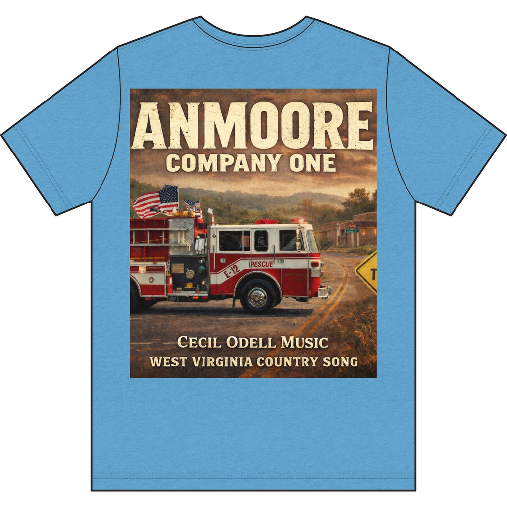 Fire Department T-Shirt: "Anmoore Company One" Rescue Truck Tee