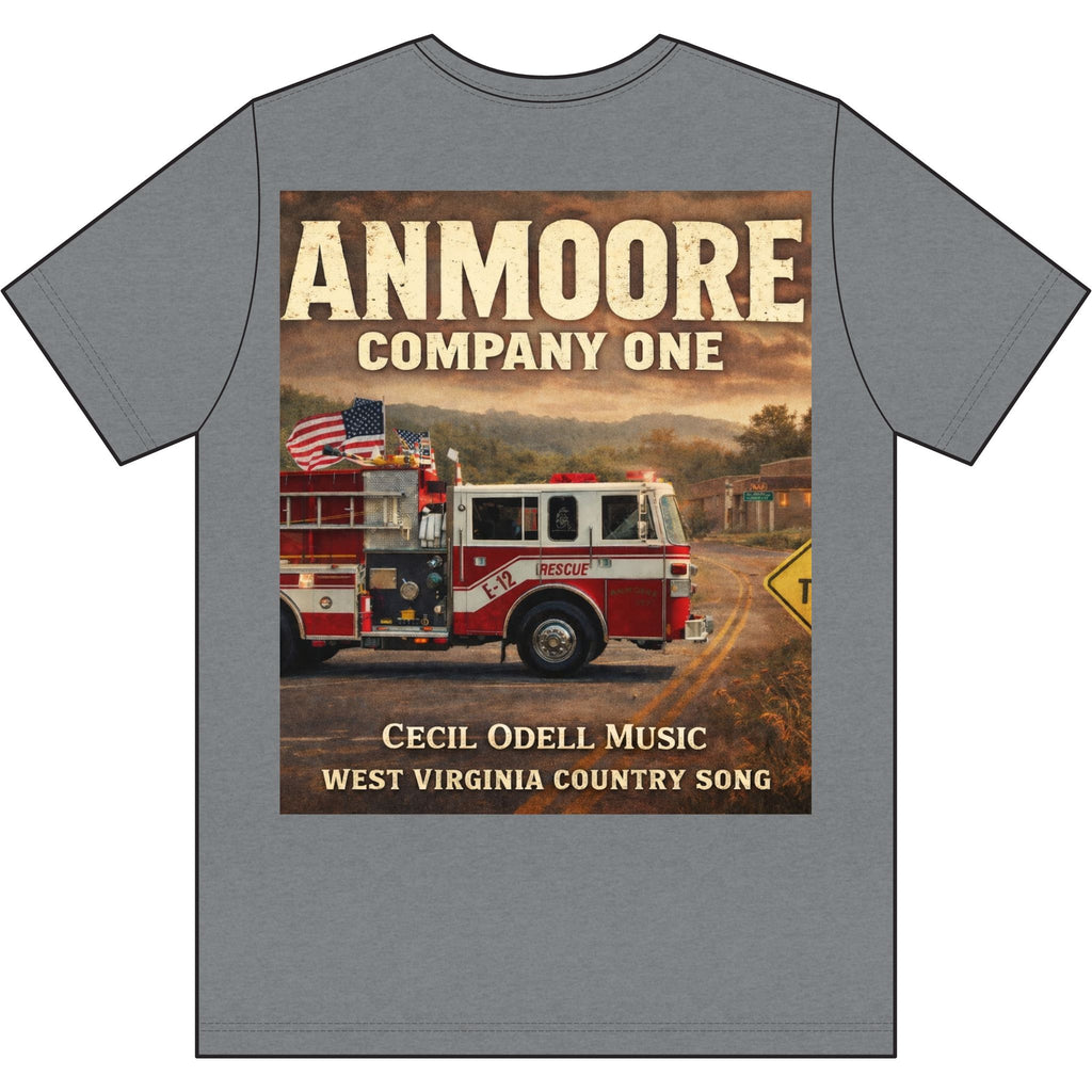 Fire Department T-Shirt: "Anmoore Company One" Rescue Truck Tee