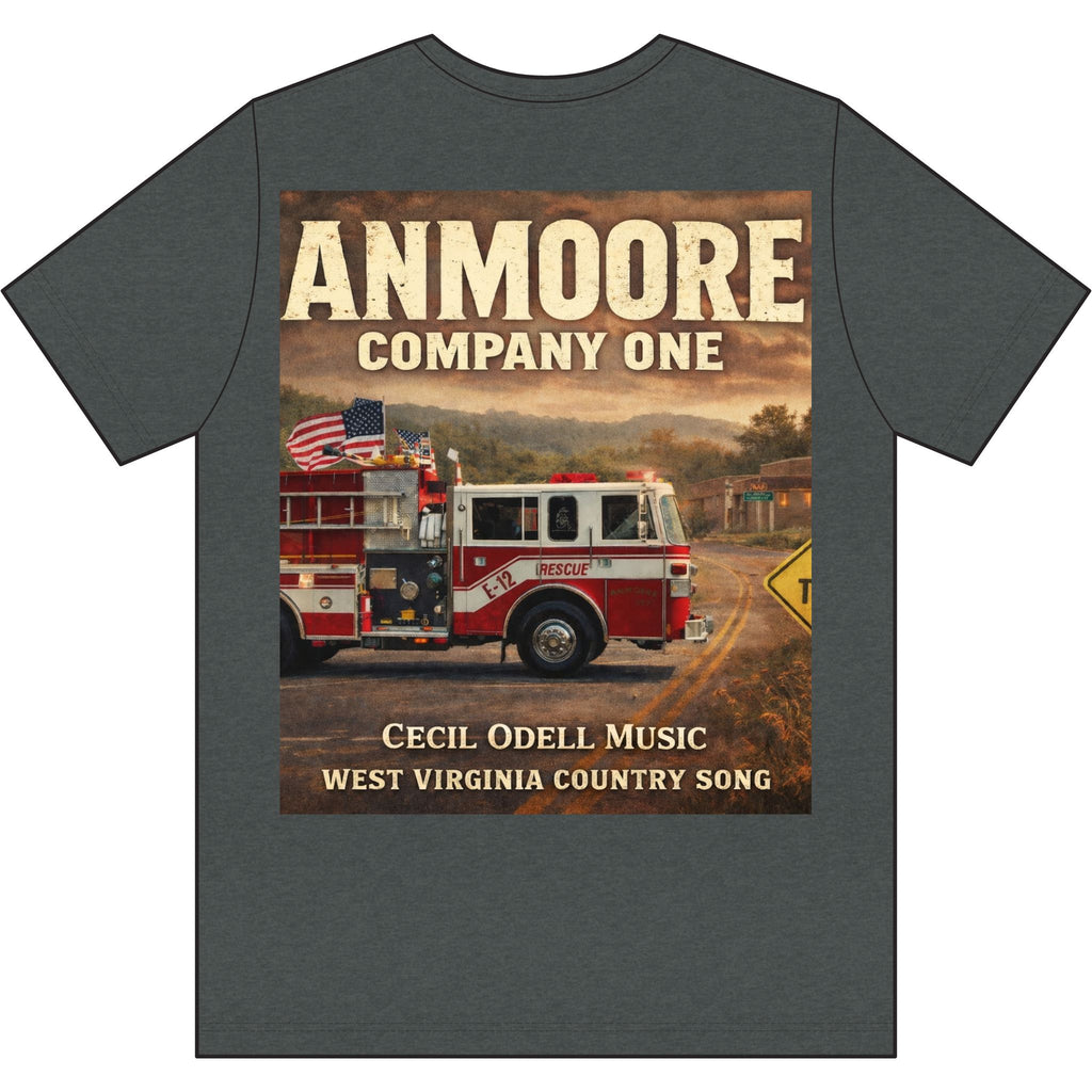 Fire Department T-Shirt: "Anmoore Company One" Rescue Truck Tee