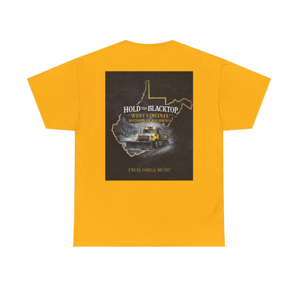 West Virginia 'Hold the Blacktop' Graphic Tee: Vintage Truck State Outline Music Shirt
