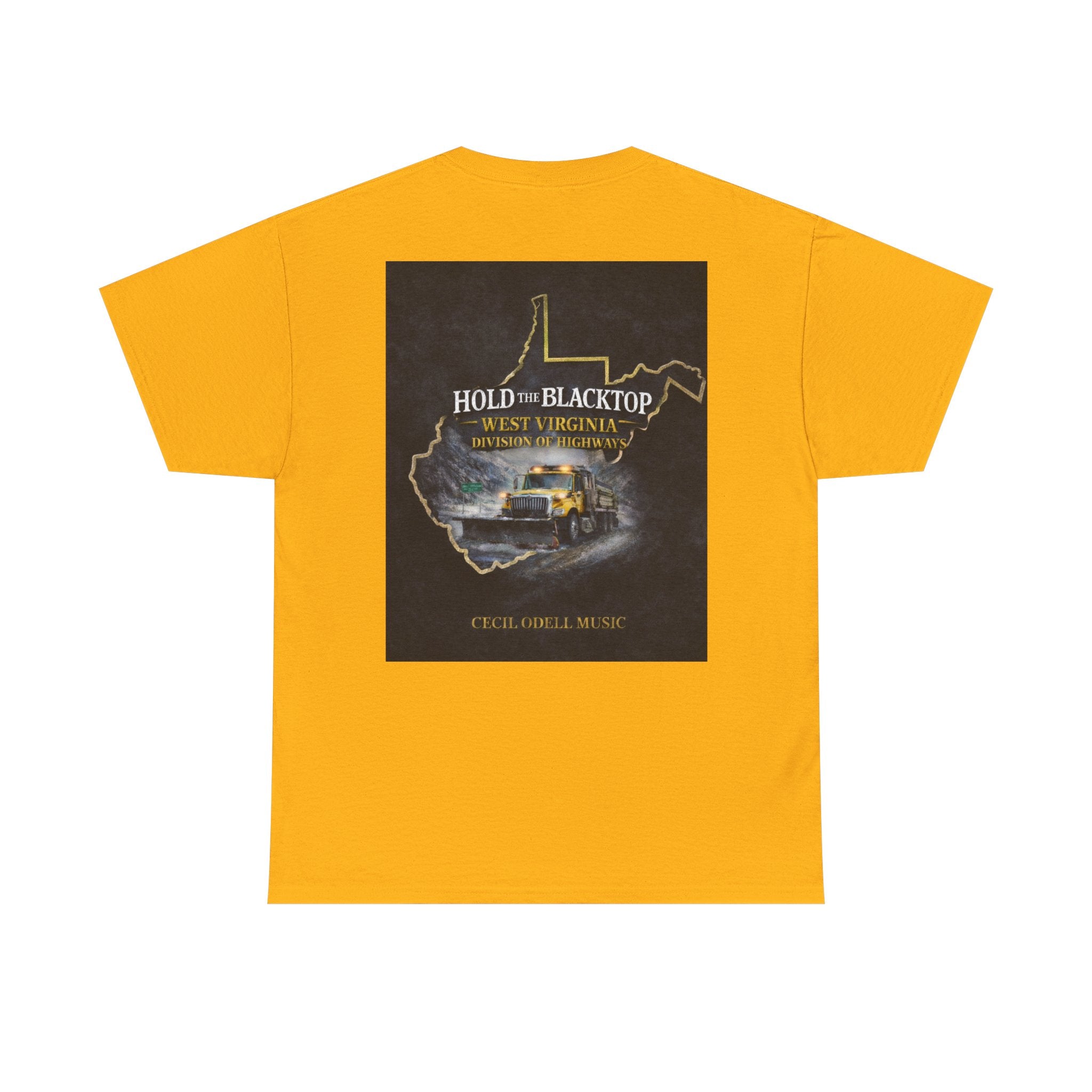 West Virginia 'Hold the Blacktop' Graphic Tee: Vintage Truck State Outline Music Shirt