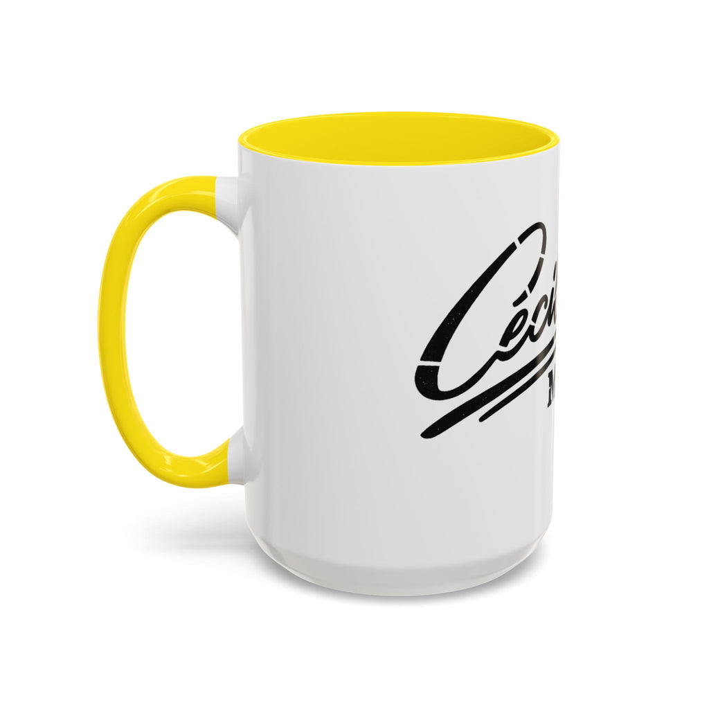 Cecil Odell Music Accent Coffee Mug: Black-Trim Musician Gift (11/15 oz)