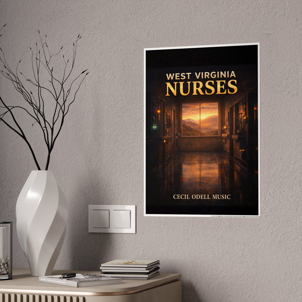 West Virginia Nurses Gloss Poster: Inspirational Hospital Corridor Sunset Art
