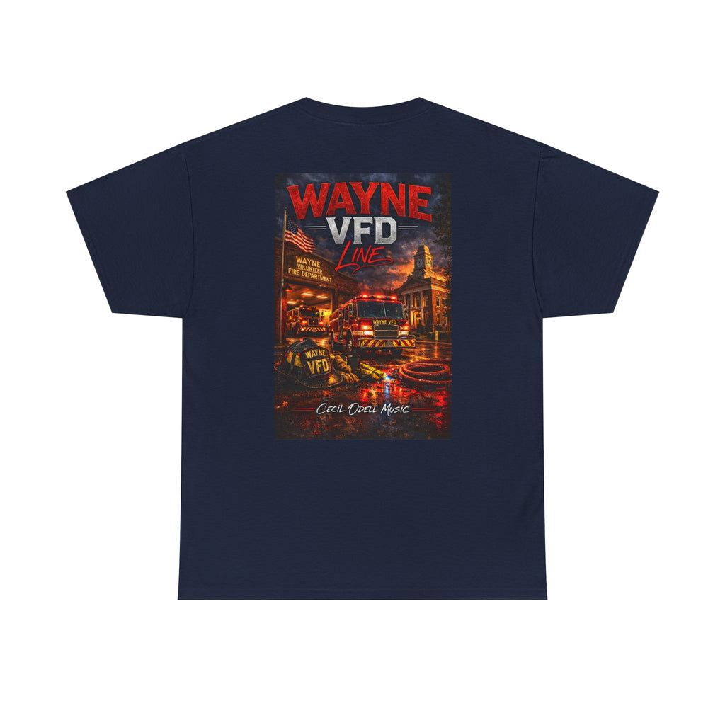 Wayne VFD Fire Department Tee: Vintage Firefighter Graphic T‑Shirt