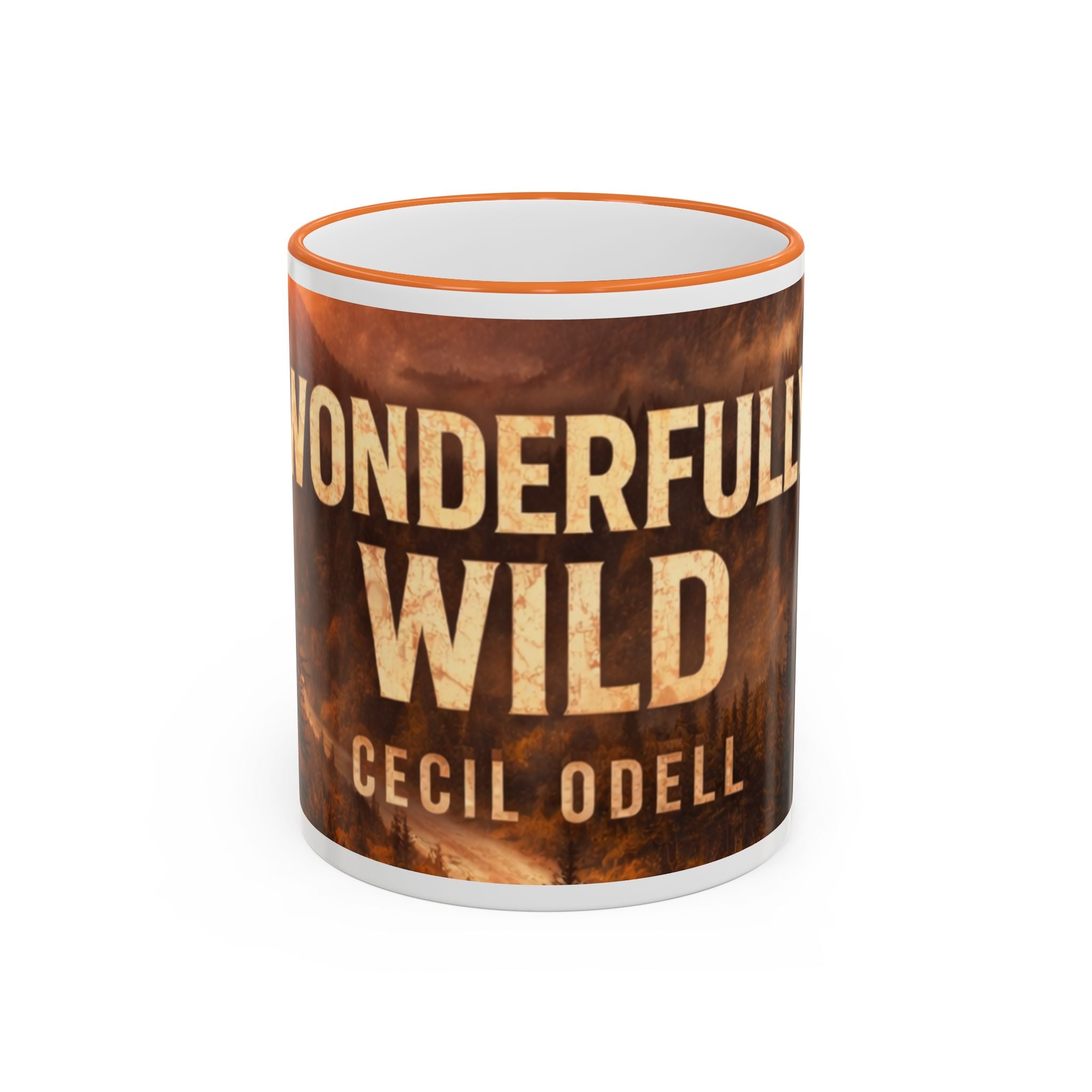 Wonderful Wild Scenic Mug: "Wonderful Wild" Cecil Odell Coffee Cup (Accent Rim & Handle)