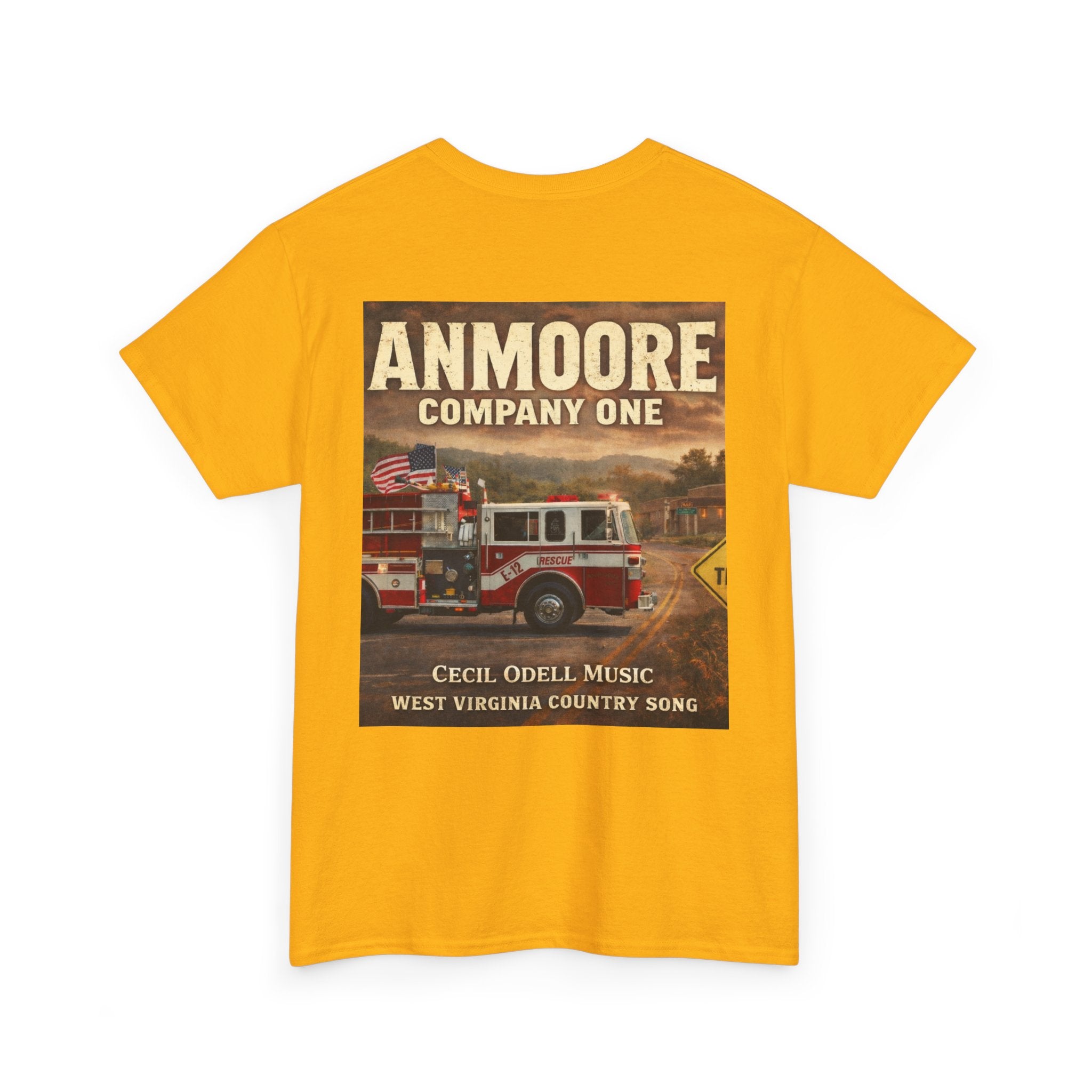 West Virginia Firetruck T-Shirt: Anmoore Company One Vintage Firefighter Tee