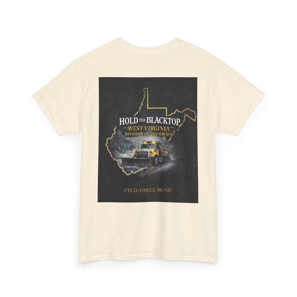 West Virginia 'Hold the Blacktop' Graphic Tee: Vintage Truck State Outline Music Shirt