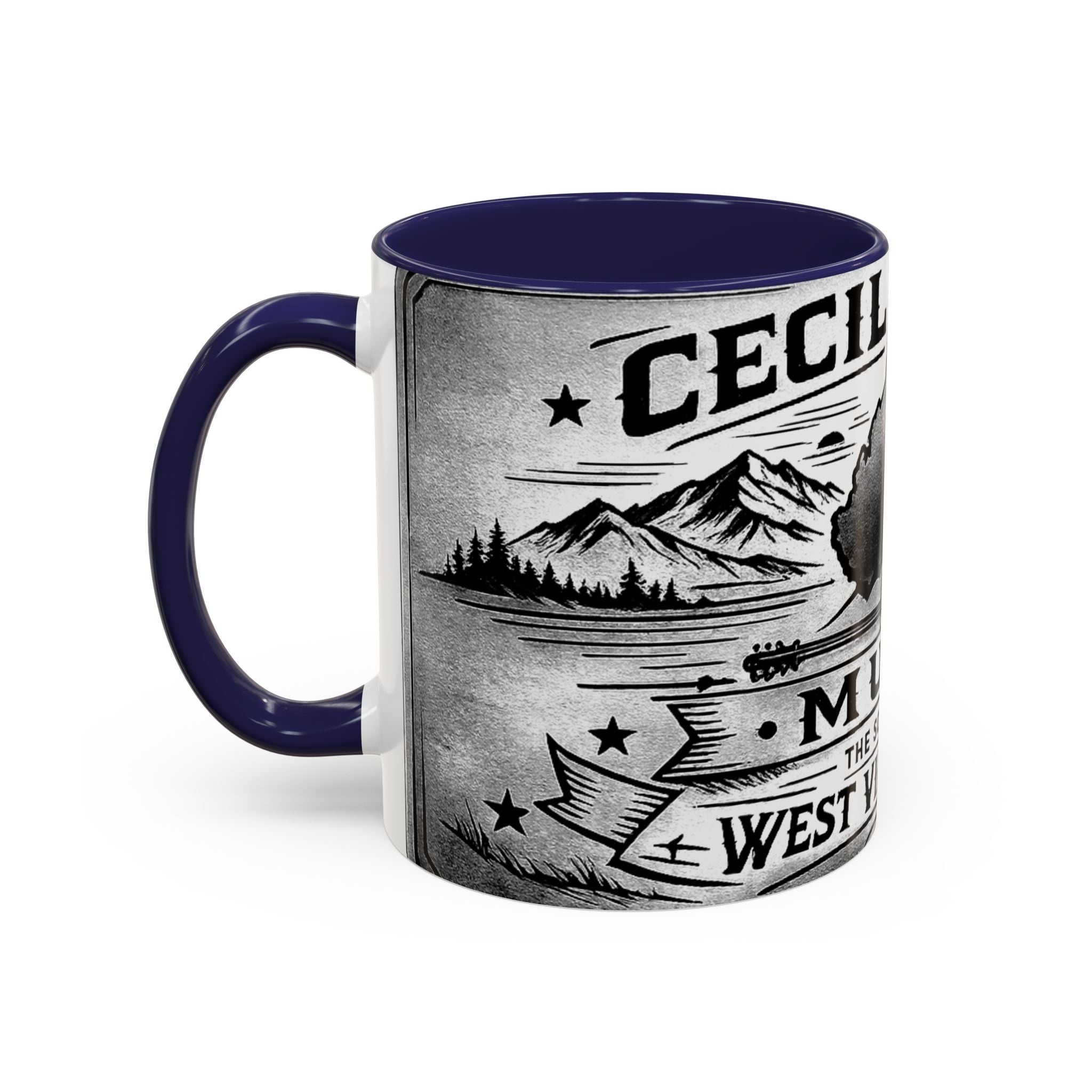 West Virginia Music Coffee Mug: 'The Sound of the West Virginia Line' Accent Mug
