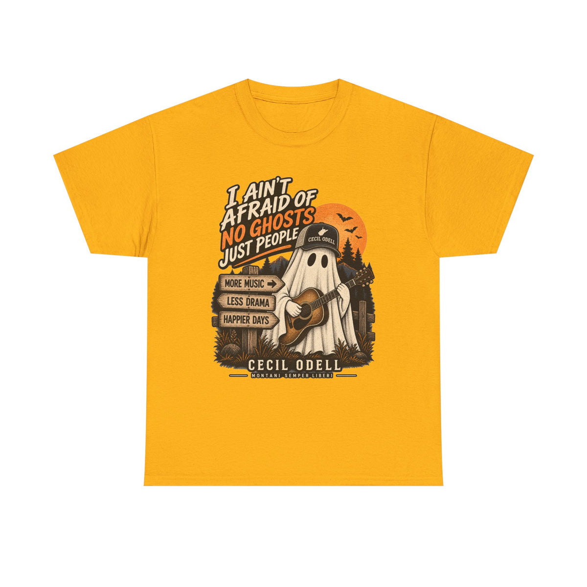 I Ain't Afraid of No Ghosts, Just People Halloween Tee | Cecil Odell