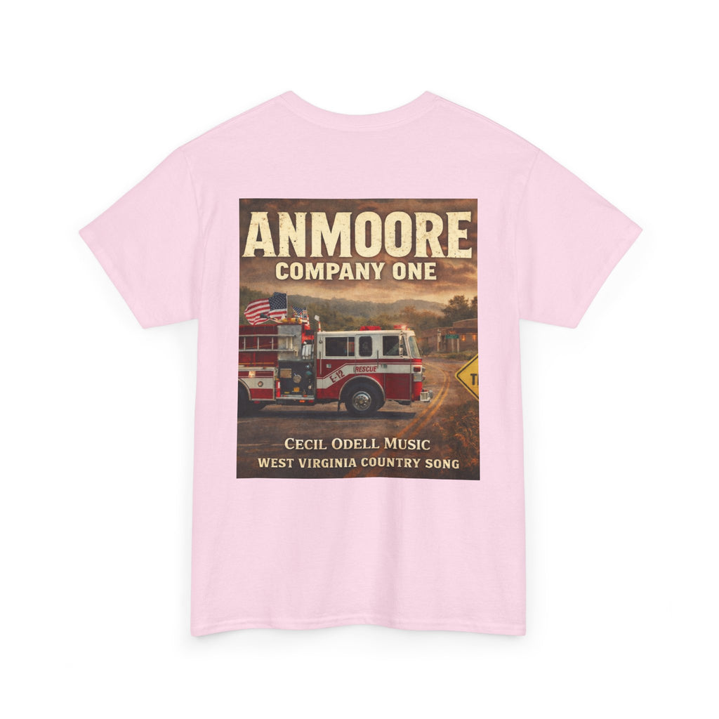 West Virginia Firetruck T-Shirt: Anmoore Company One Vintage Firefighter Tee
