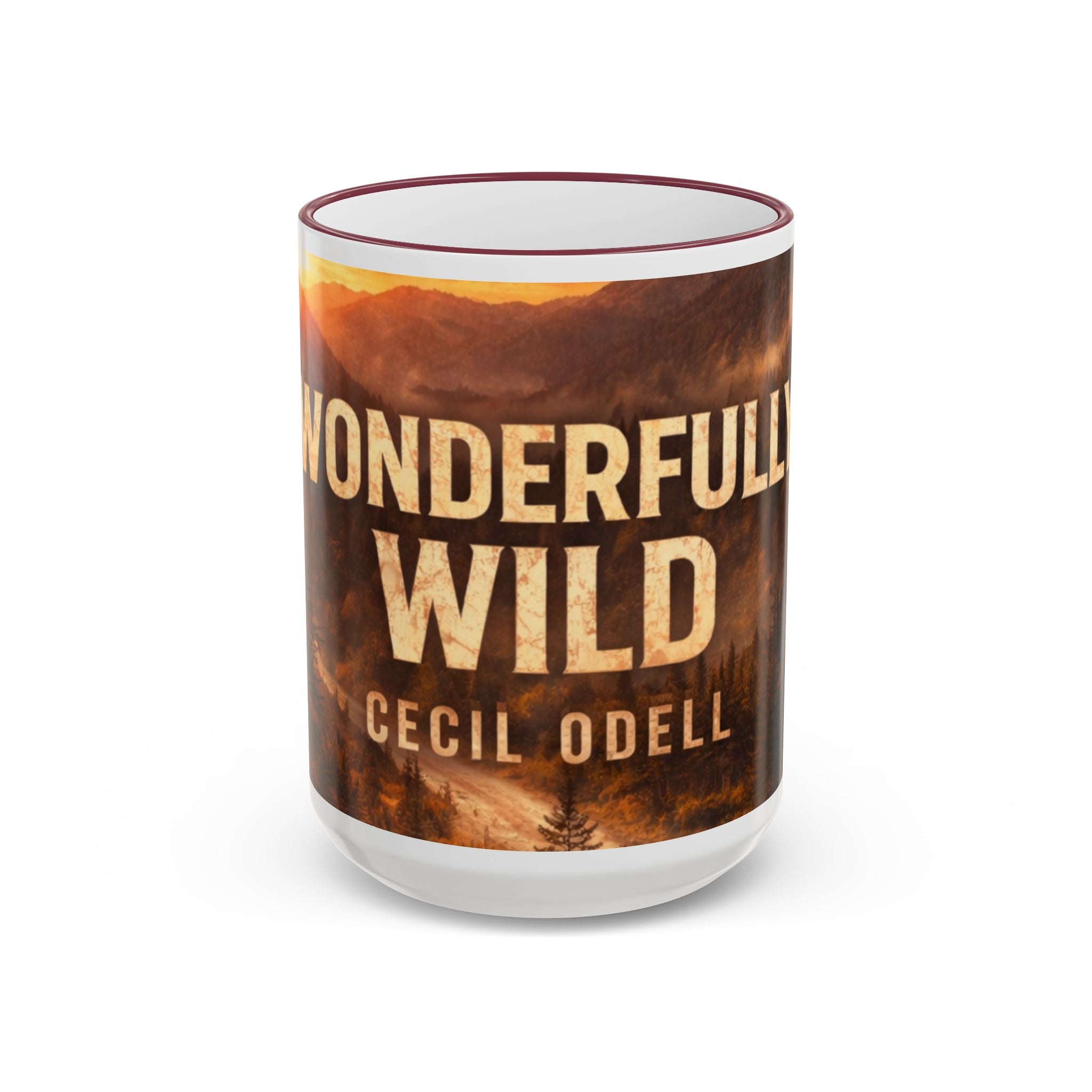 Wonderful Wild Scenic Mug: "Wonderful Wild" Cecil Odell Coffee Cup (Accent Rim & Handle)