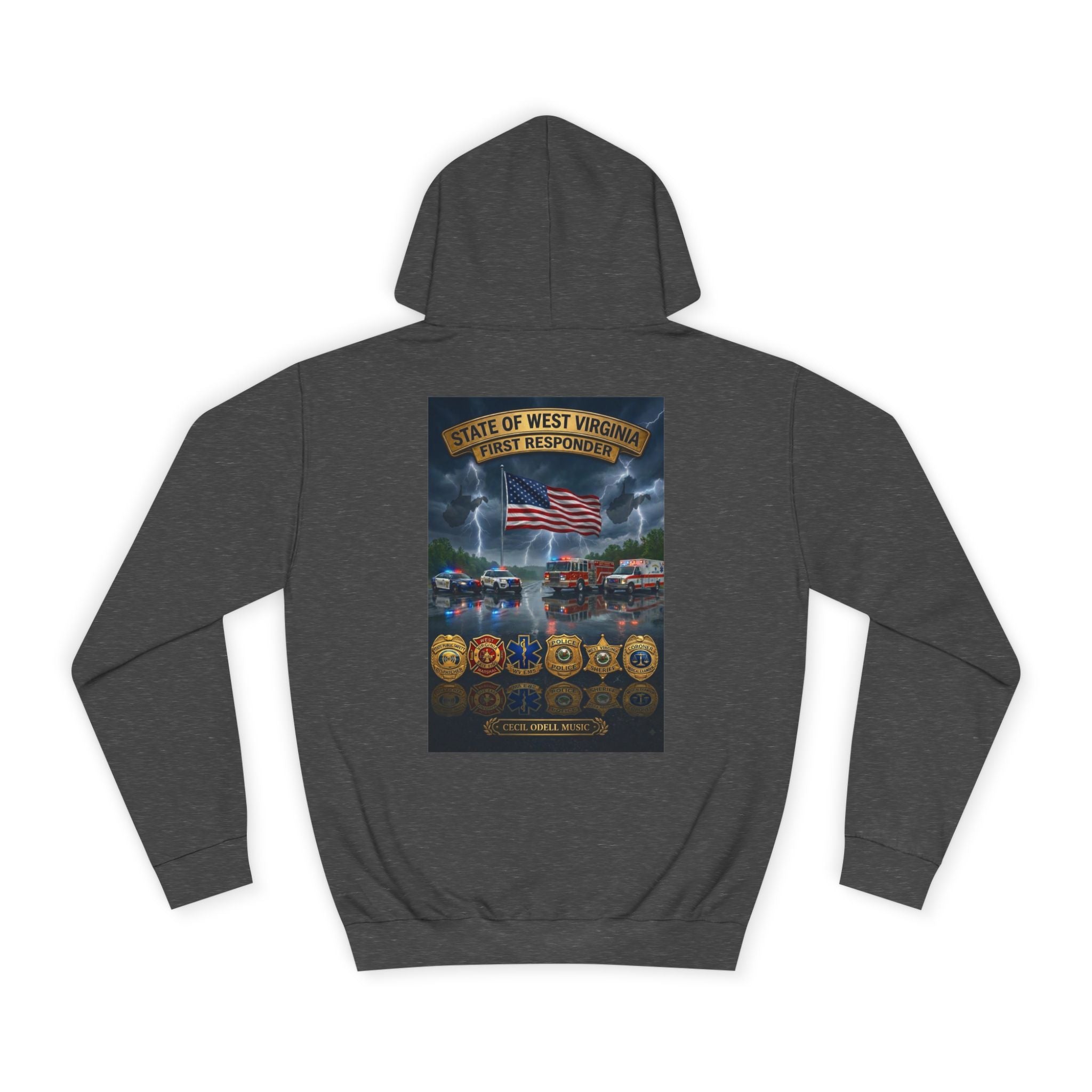 West Virginia Line Badge Hoodie: State & First Responder Tribute