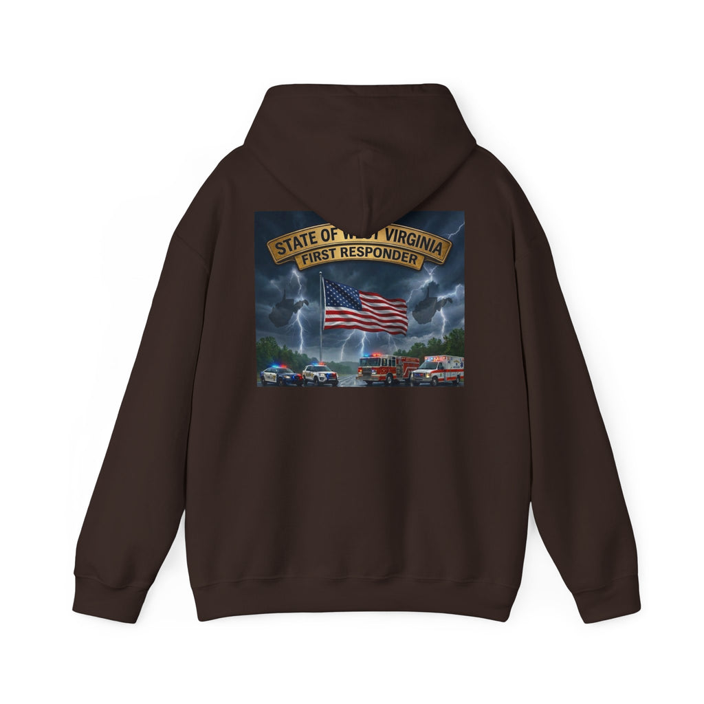 First Responder Hoodie: West Virginia Line Eagle & American Flag Tribute
