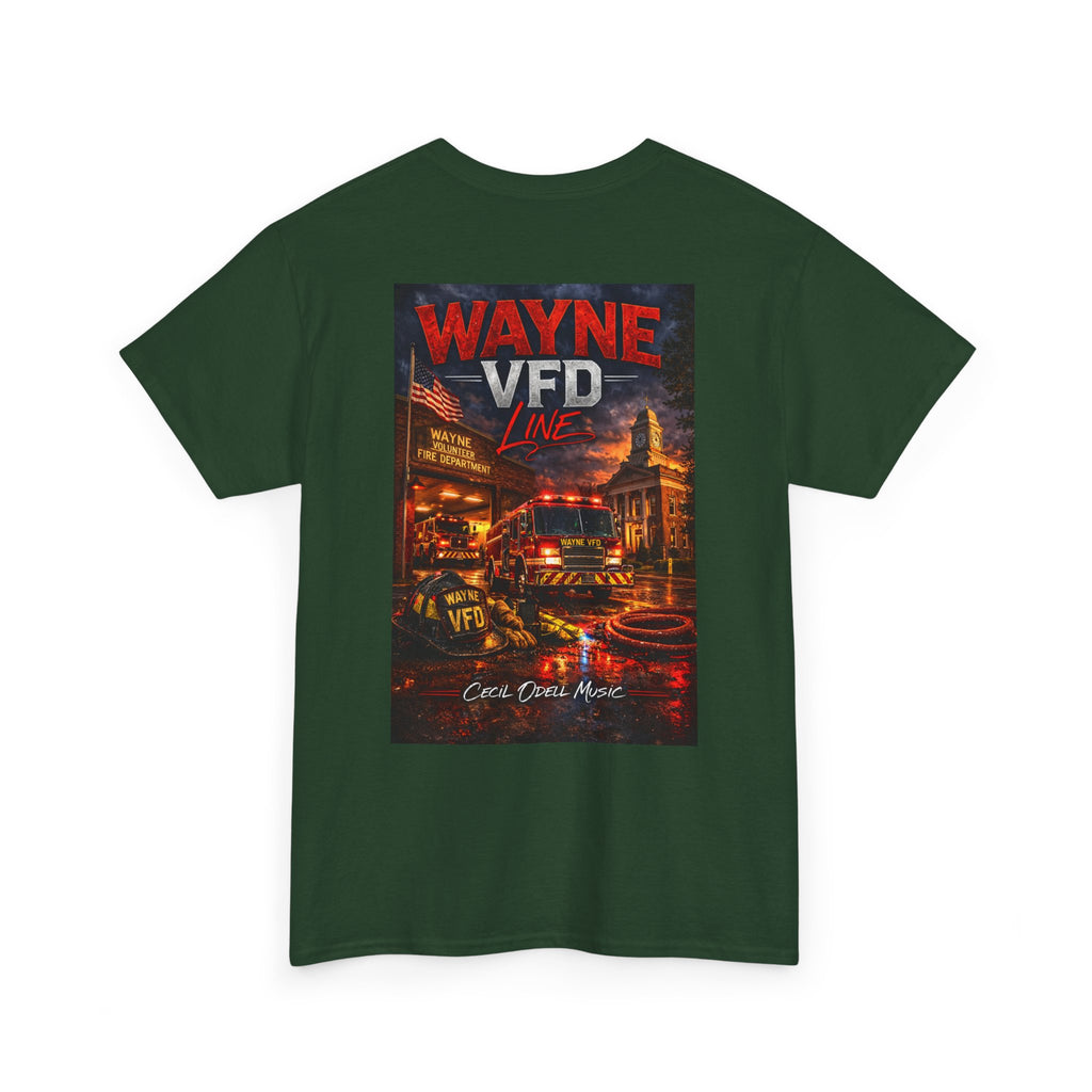 Wayne VFD Fire Department Tee: Vintage Firefighter Graphic T‑Shirt