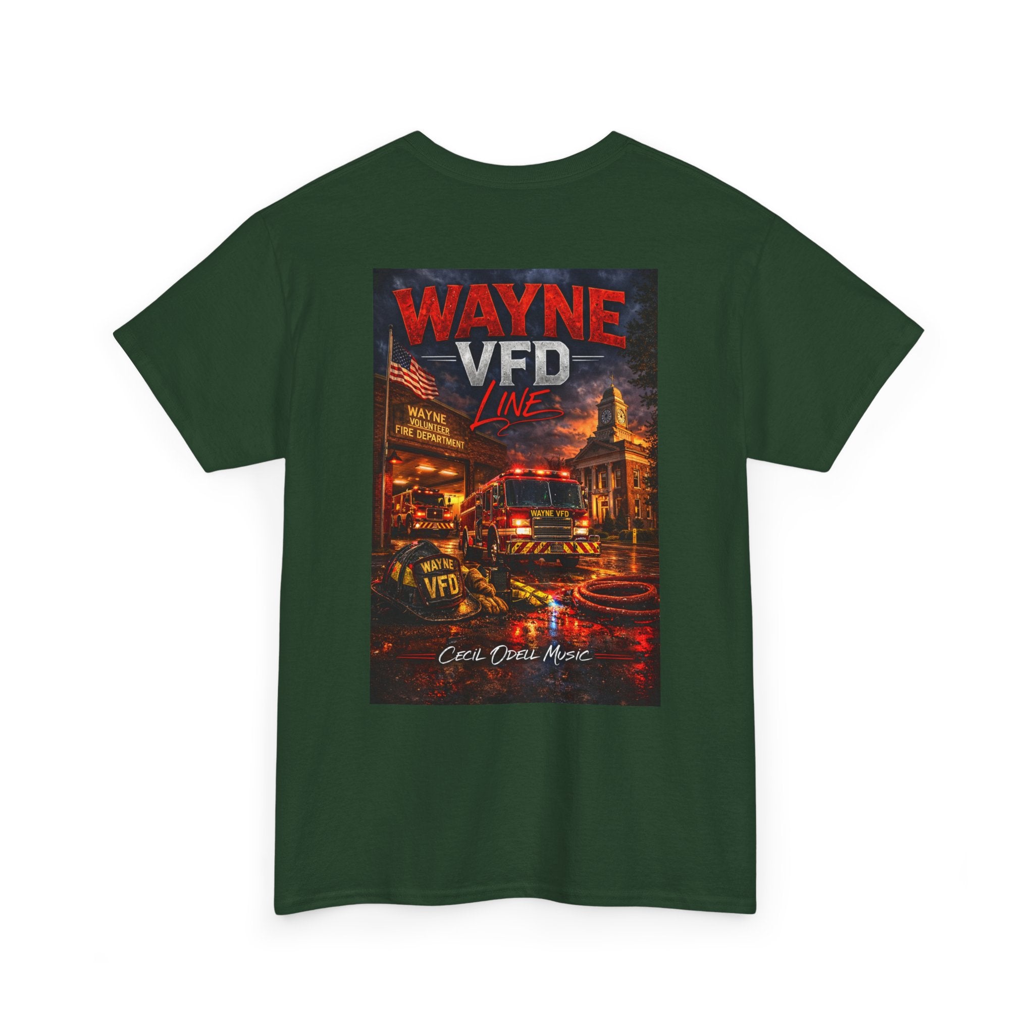 Wayne VFD Fire Department Tee: Vintage Firefighter Graphic T‑Shirt