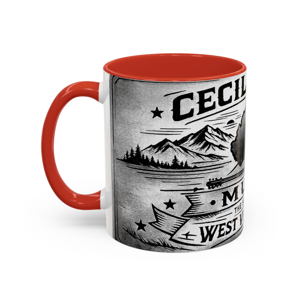 West Virginia Music Coffee Mug: 'The Sound of the West Virginia Line' Accent Mug