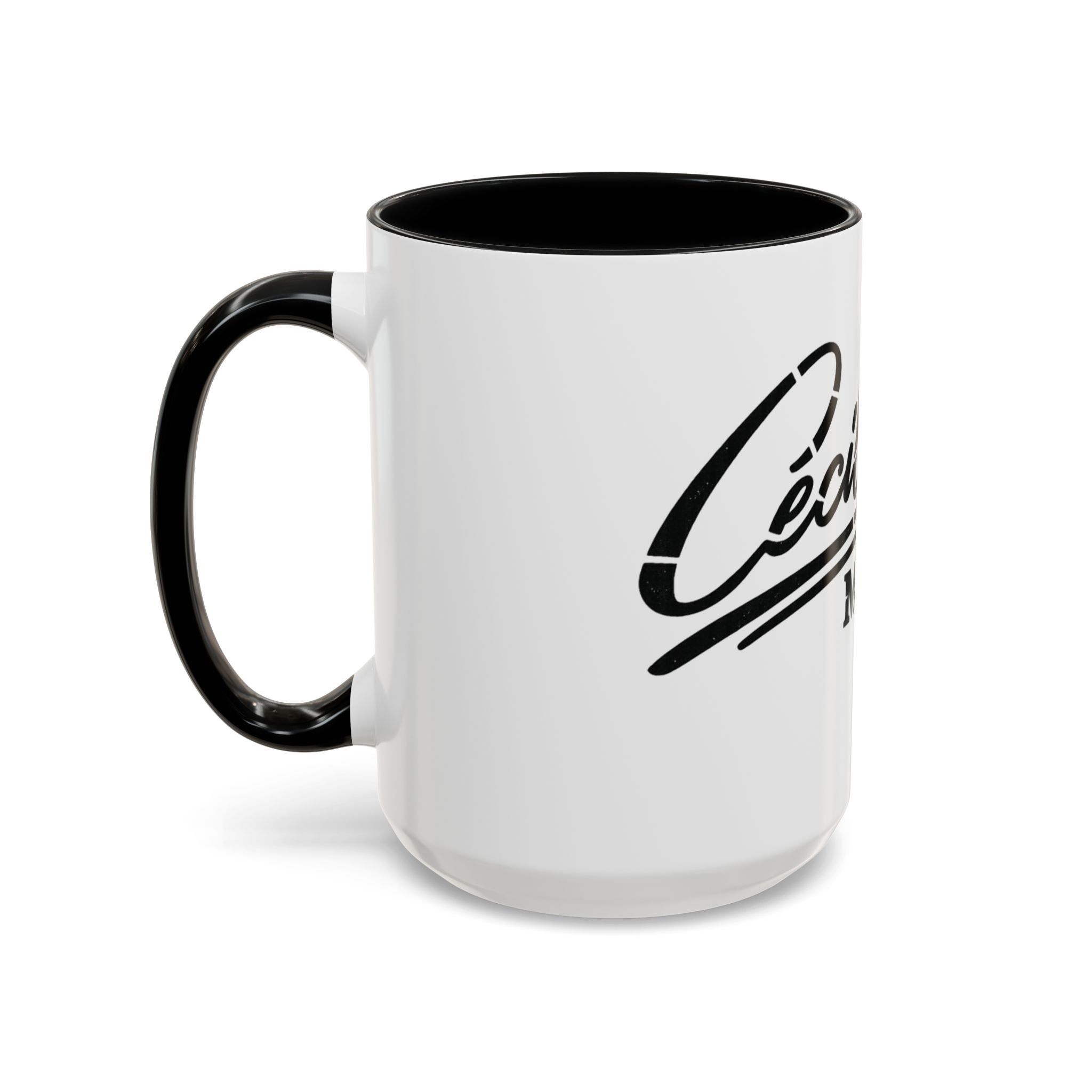 Cecil Odell Music Accent Coffee Mug: Black-Trim Musician Gift (11/15 oz)