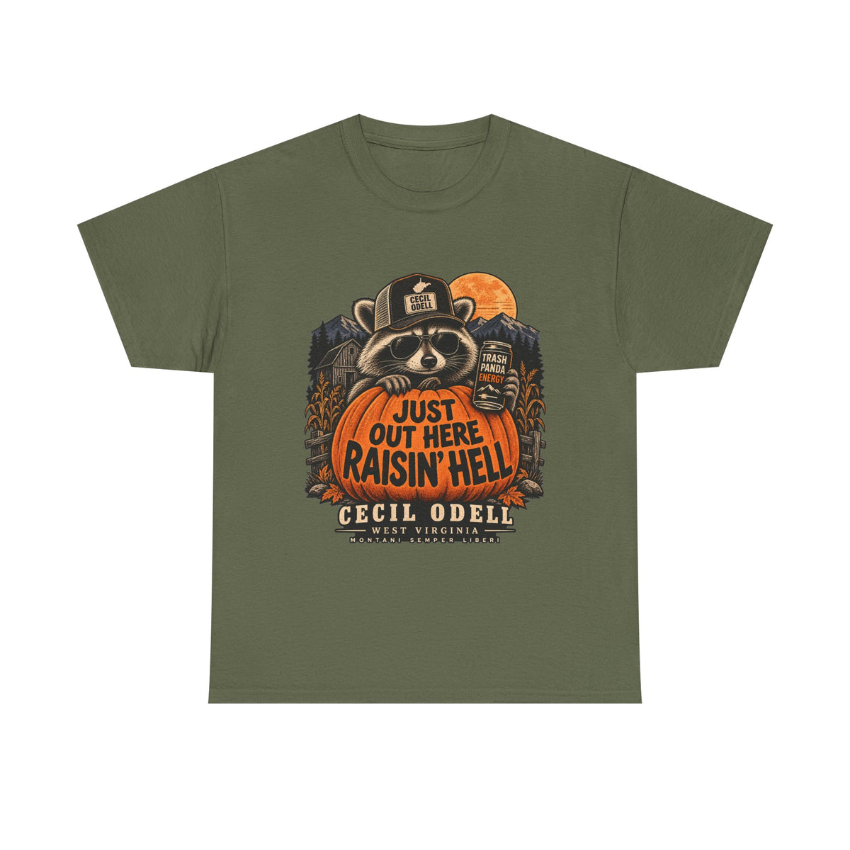 Just Out Here Raisin' Hell Halloween Tee | Cecil Odell