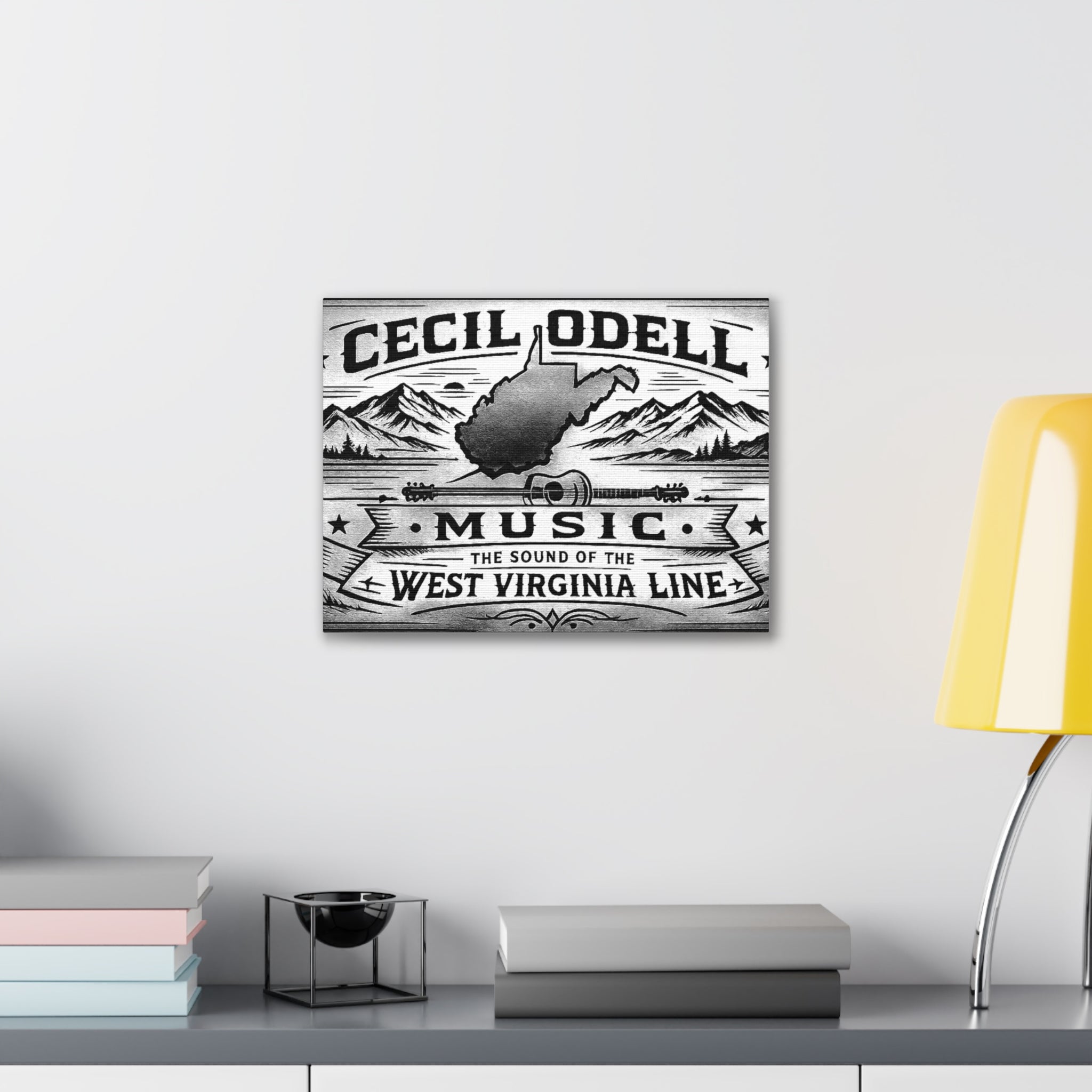 Cecil Odell Music Canvas Print: “The Sound of the West Virginia Line”