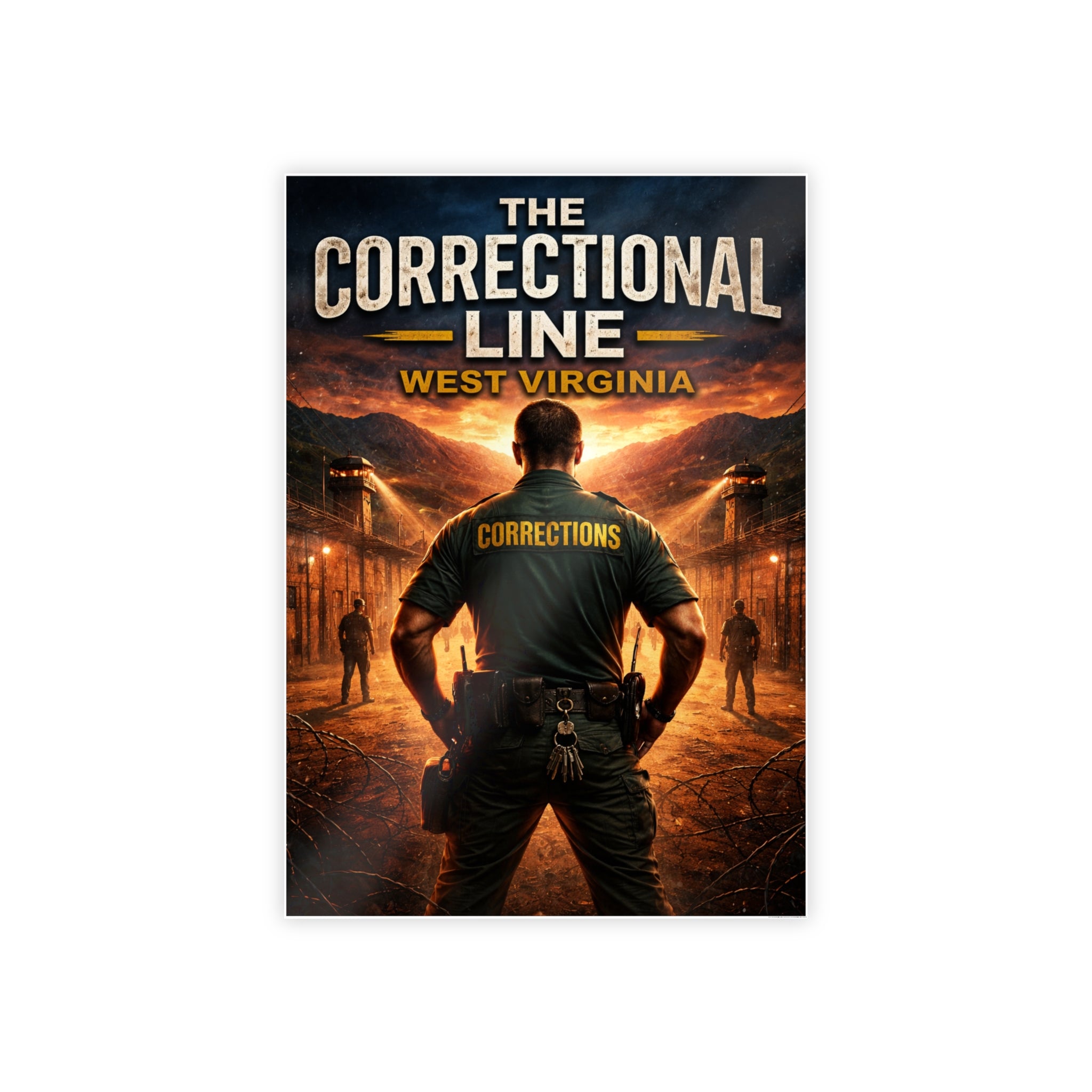 The Correctional Line West Virginia Poster - Corrections Officer Tribute Gloss Print