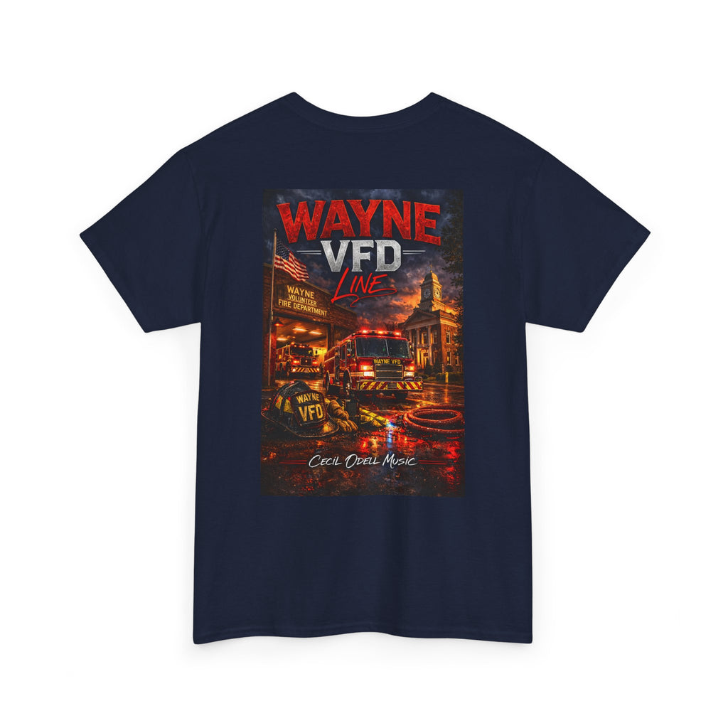 Wayne VFD Fire Department Tee: Vintage Firefighter Graphic T‑Shirt