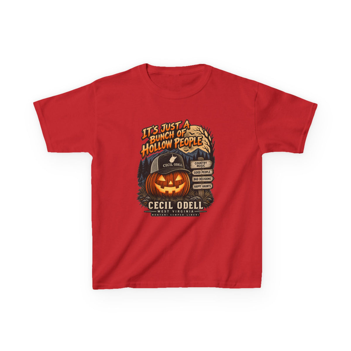 It's Just a Bunch of Hollow People Kids Halloween Tee | Cecil Odell