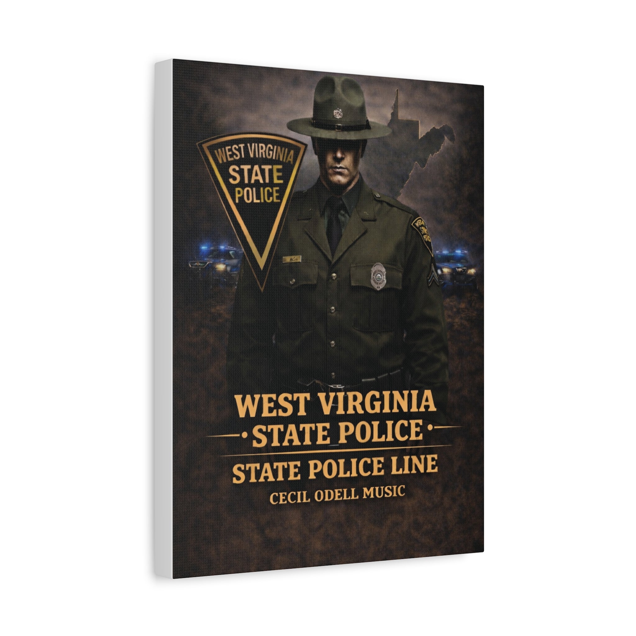 West Virginia State Police Canvas Wall Art: 'State Police Line' Tribute