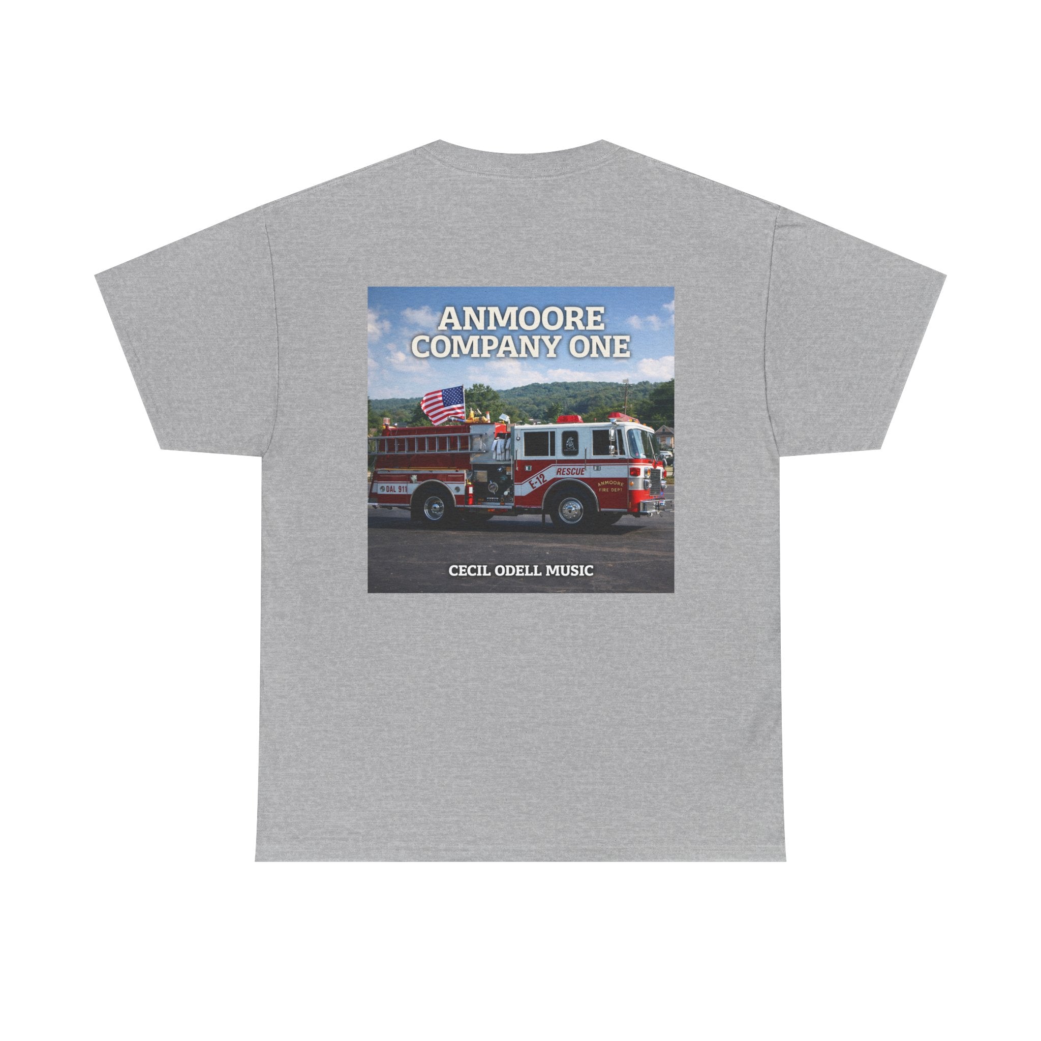 Firetruck Graphic Tee: "Anmoore Company One" Fire Department Tribute