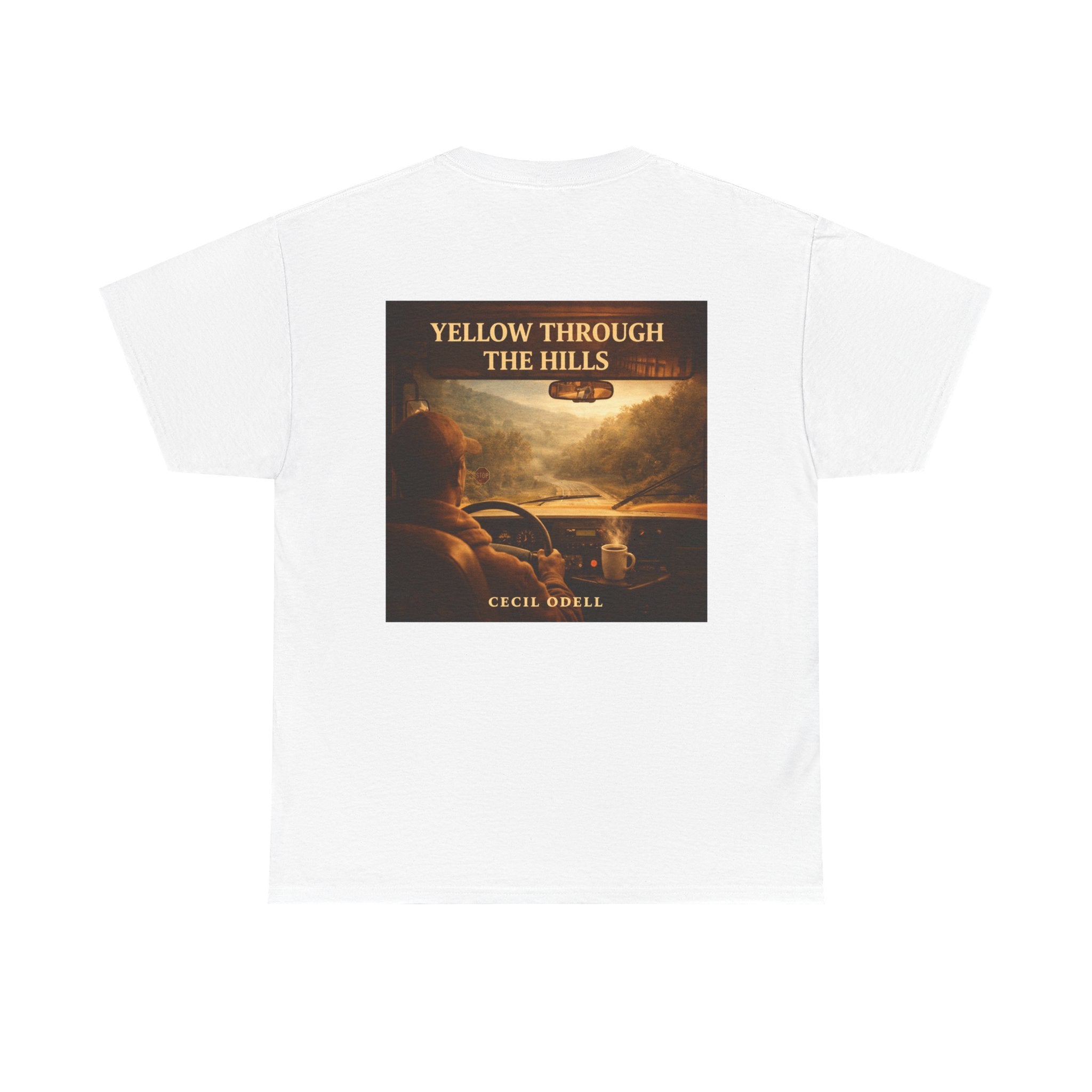 Album Art T‑Shirt — "Yellow Through The Hills" Vintage Roadtrip Tee