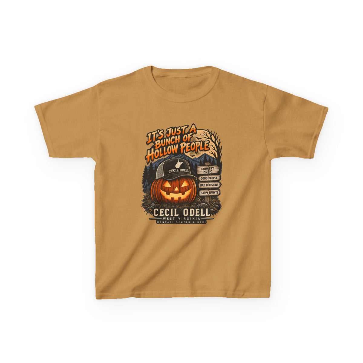 It's Just a Bunch of Hollow People Kids Halloween Tee | Cecil Odell