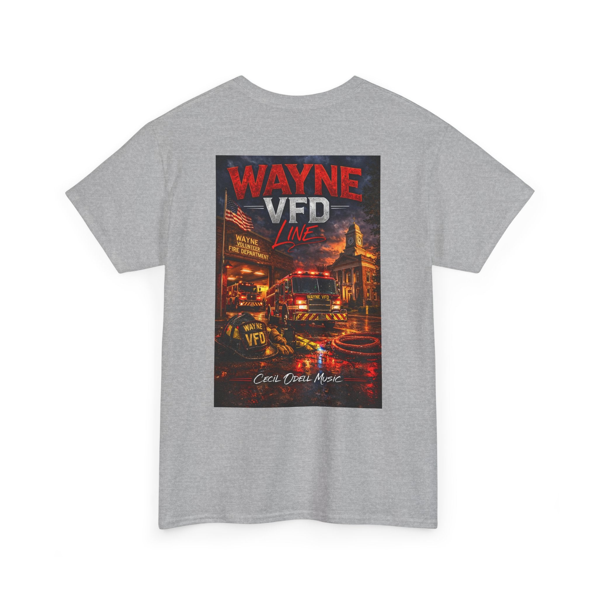 Wayne VFD Fire Department Tee: Vintage Firefighter Graphic T‑Shirt