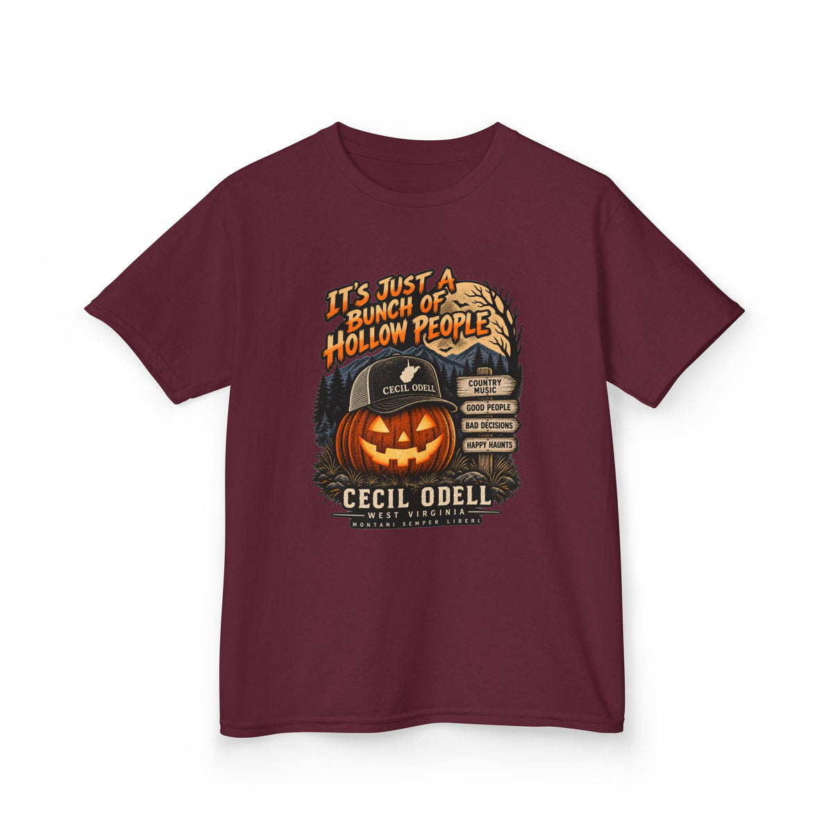 It's Just a Bunch of Hollow People Kids Halloween Tee | Cecil Odell