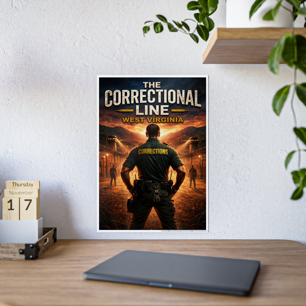 The Correctional Line West Virginia Poster - Corrections Officer Tribute Gloss Print