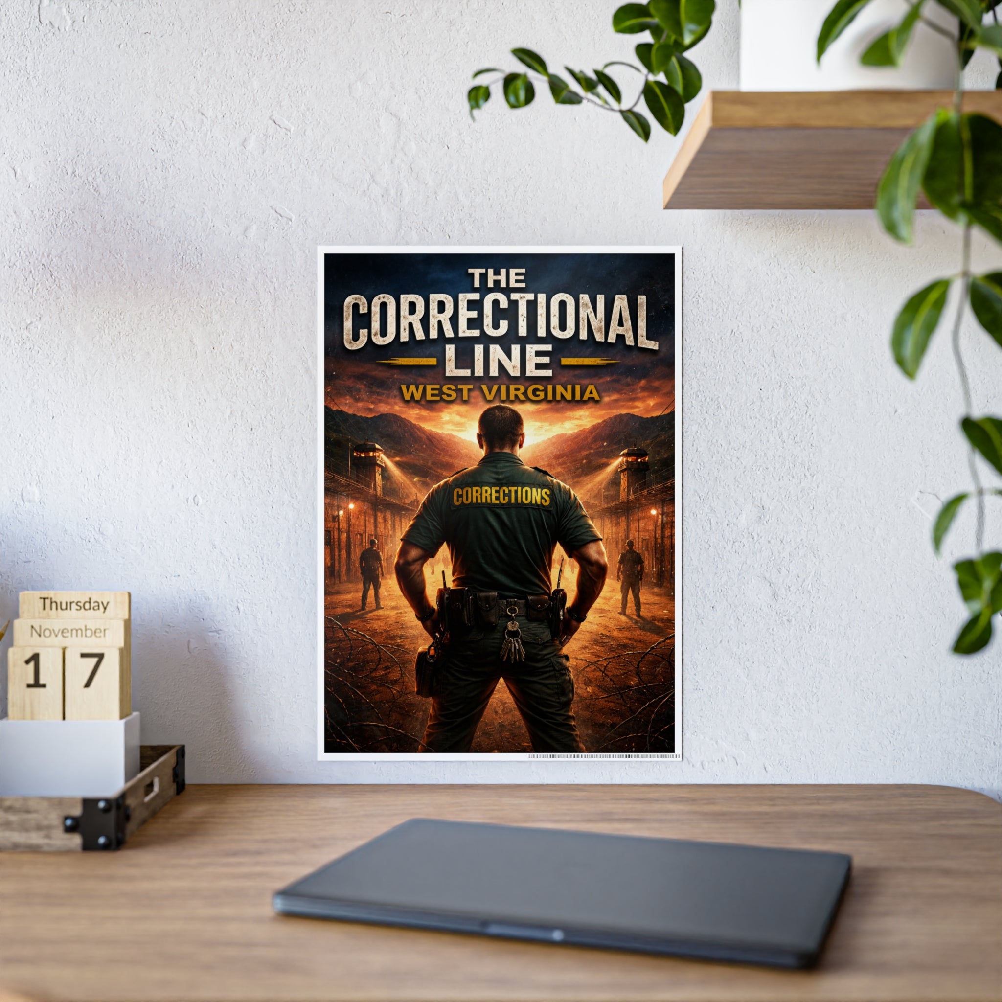 The Correctional Line West Virginia Poster - Corrections Officer Tribute Gloss Print