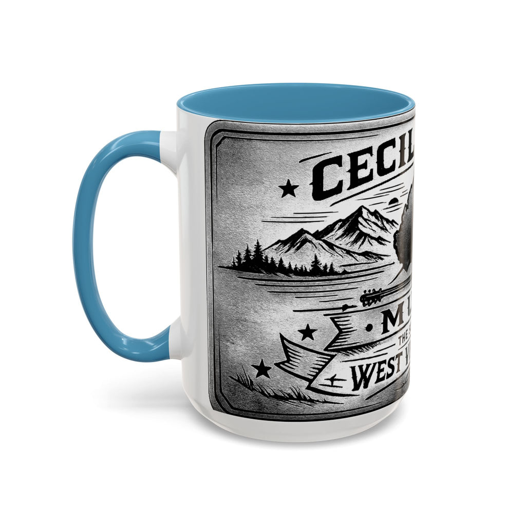 West Virginia Music Coffee Mug: 'The Sound of the West Virginia Line' Accent Mug