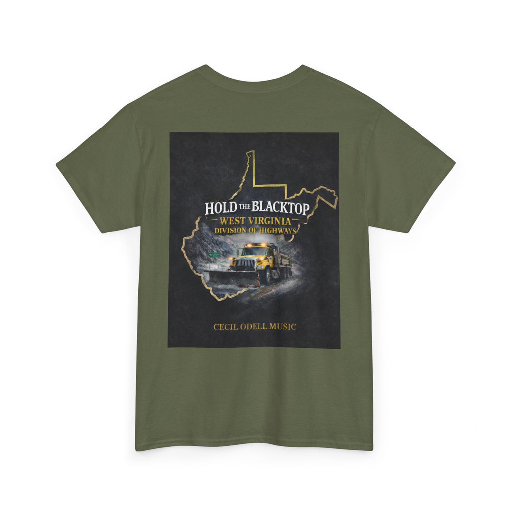 West Virginia 'Hold the Blacktop' Graphic Tee: Vintage Truck State Outline Music Shirt