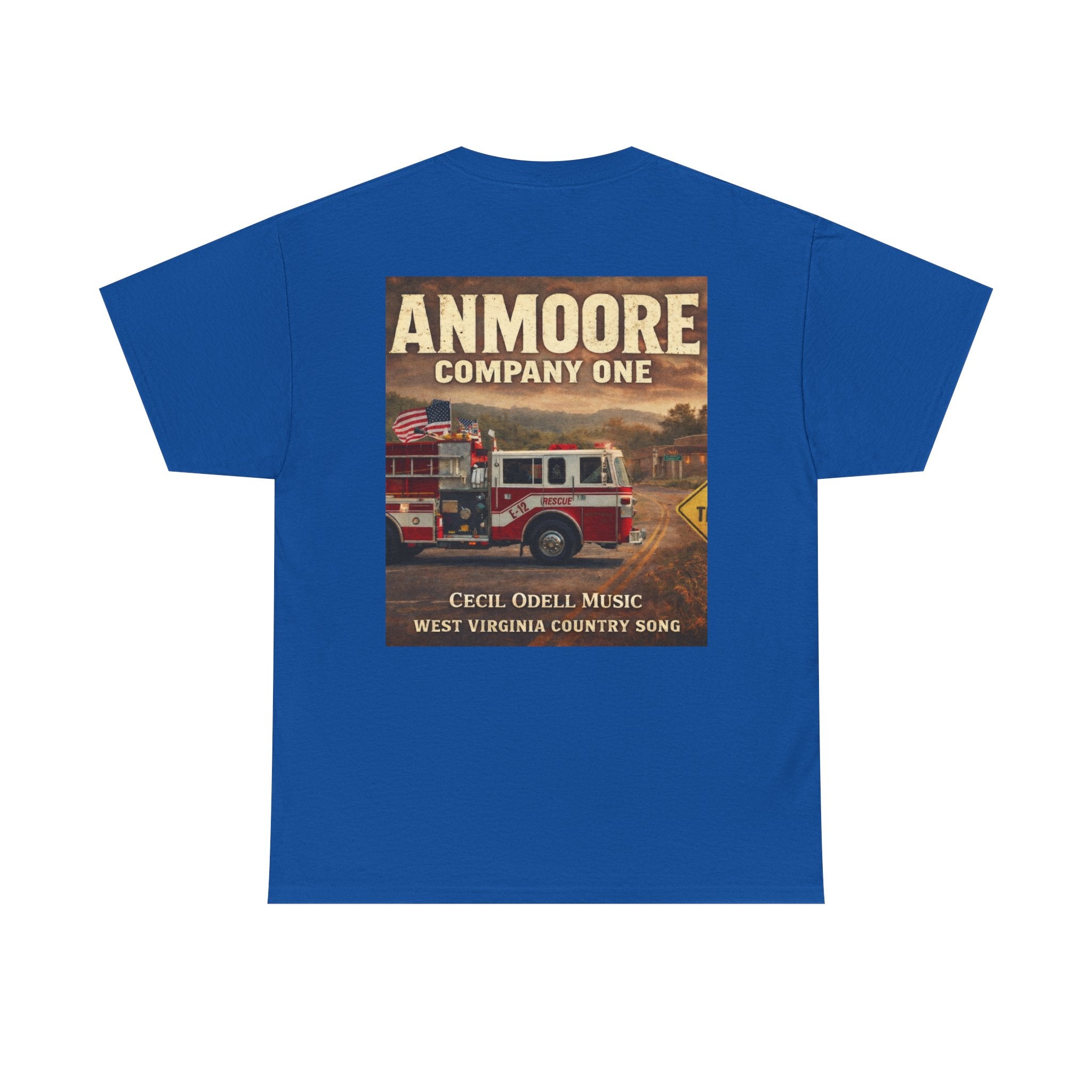 West Virginia Firetruck T-Shirt: Anmoore Company One Vintage Firefighter Tee