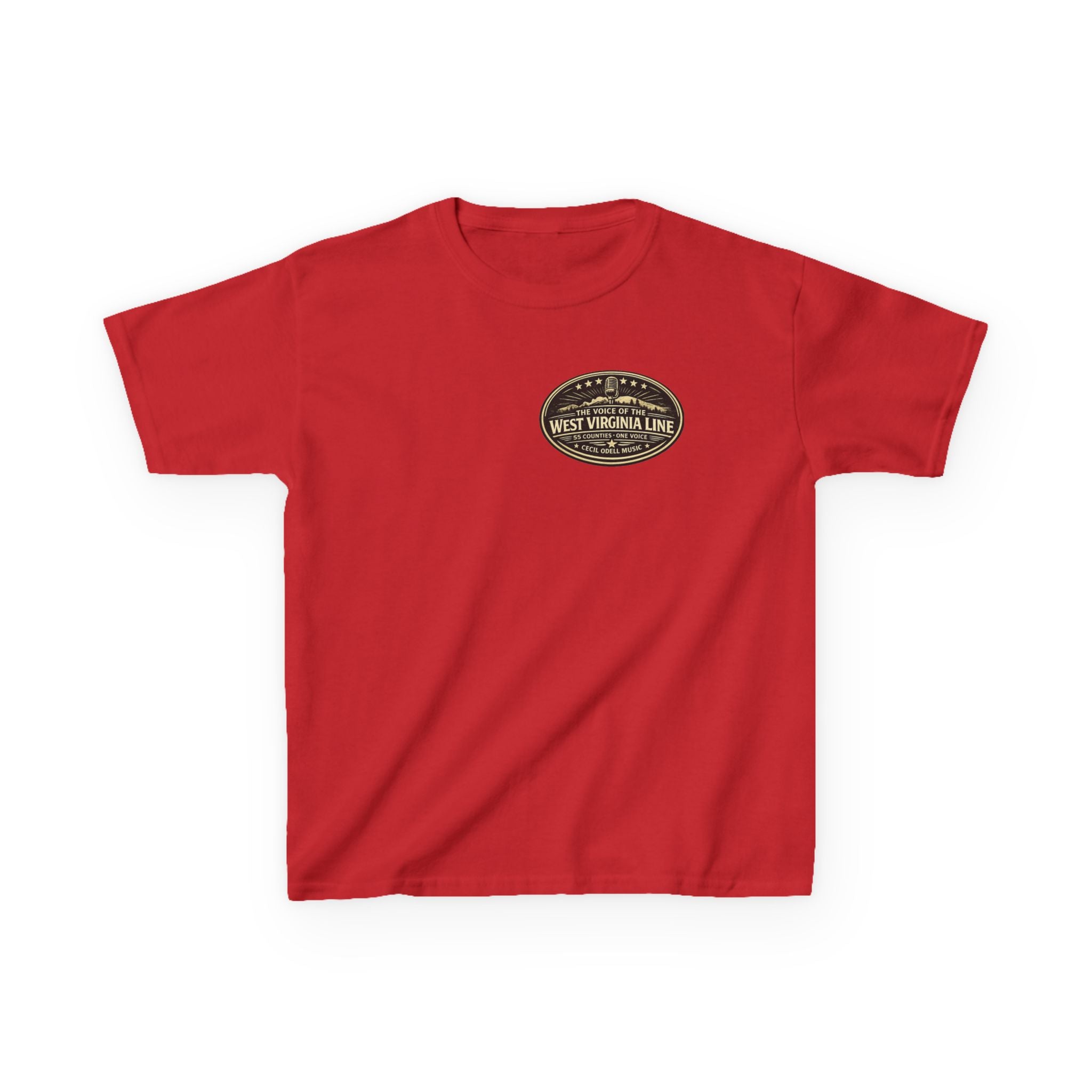 West Virginia Line Kids T‑Shirt: 'The Voice of the West Virginia Line' Vintage Emblem