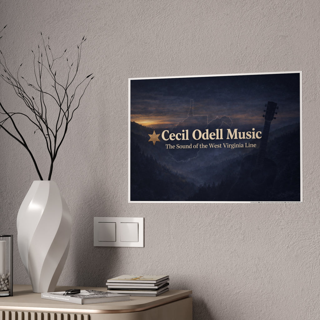 Cecil Odell Music Gloss Poster: 'The Sound of the West Virginia Line' Scenic Music Print