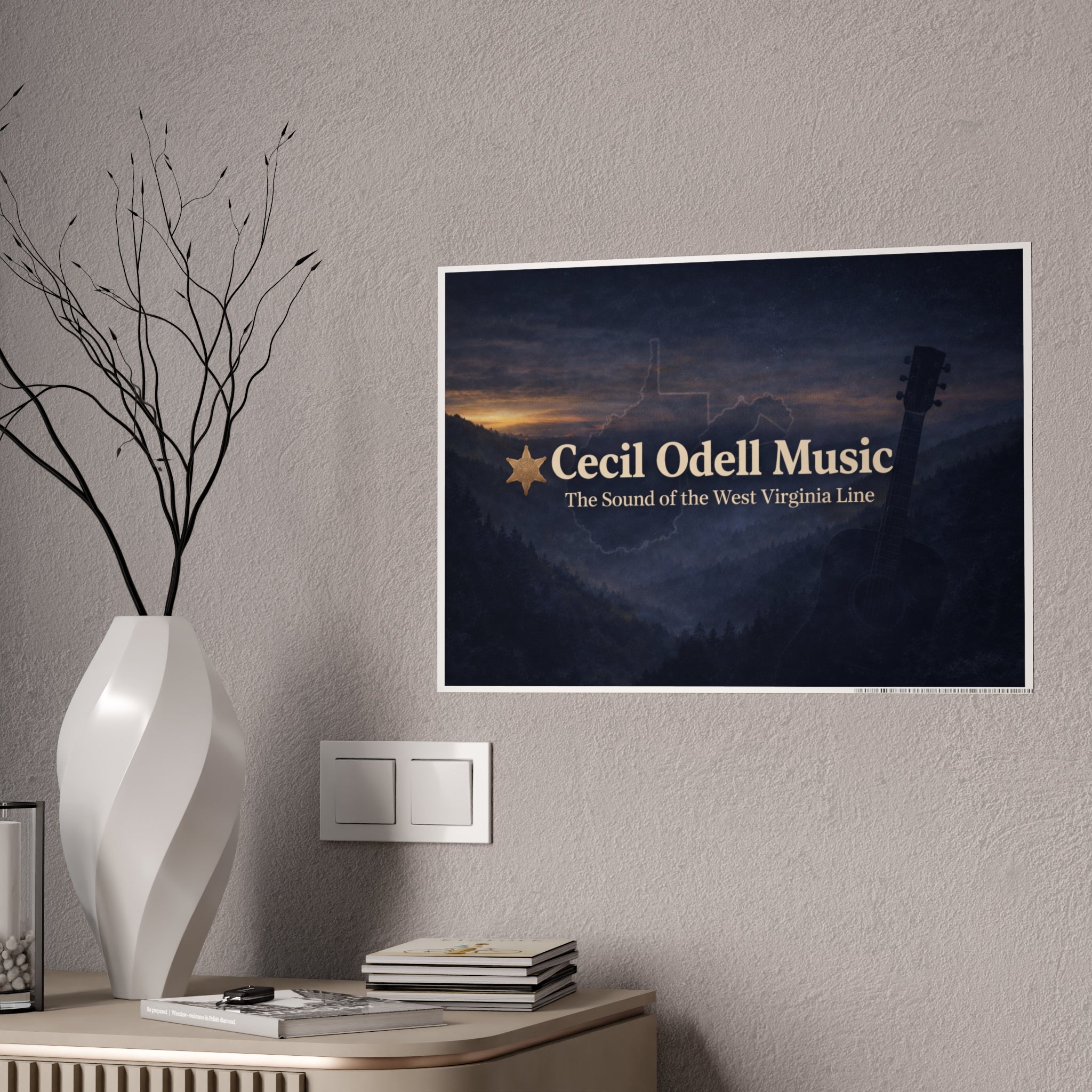 Cecil Odell Music Gloss Poster: 'The Sound of the West Virginia Line' Scenic Music Print