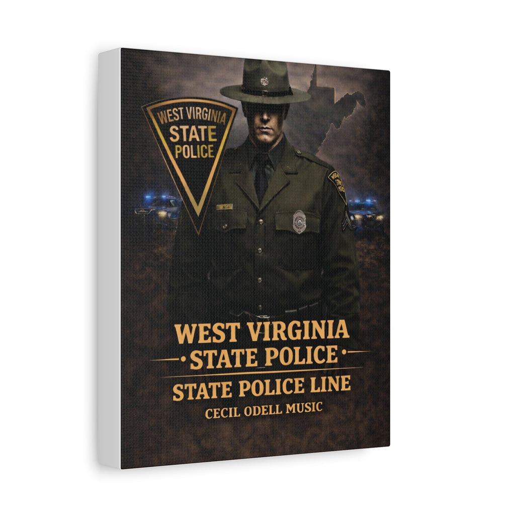West Virginia State Police Canvas Wall Art: 'State Police Line' Tribute