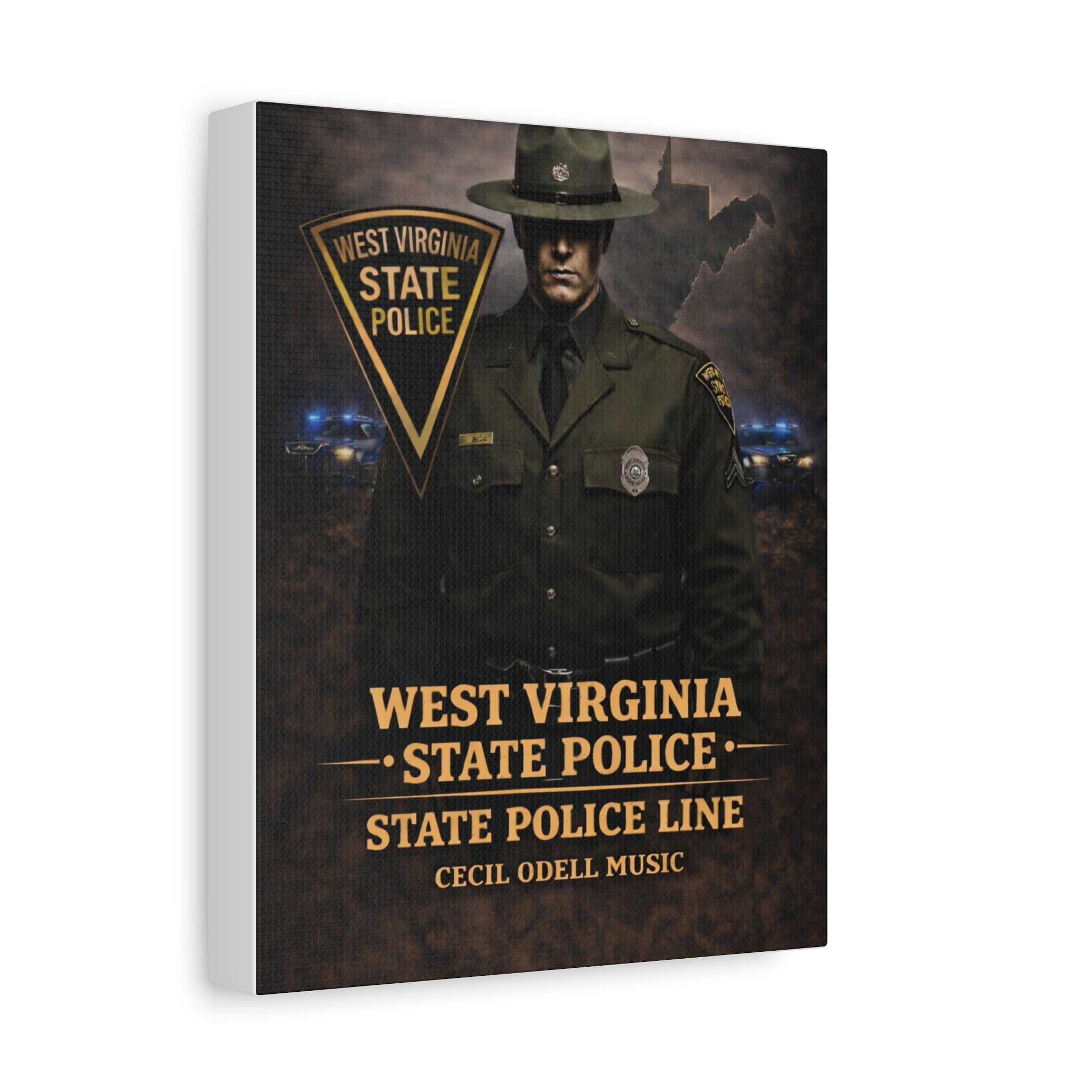 West Virginia State Police Canvas Wall Art: 'State Police Line' Tribute