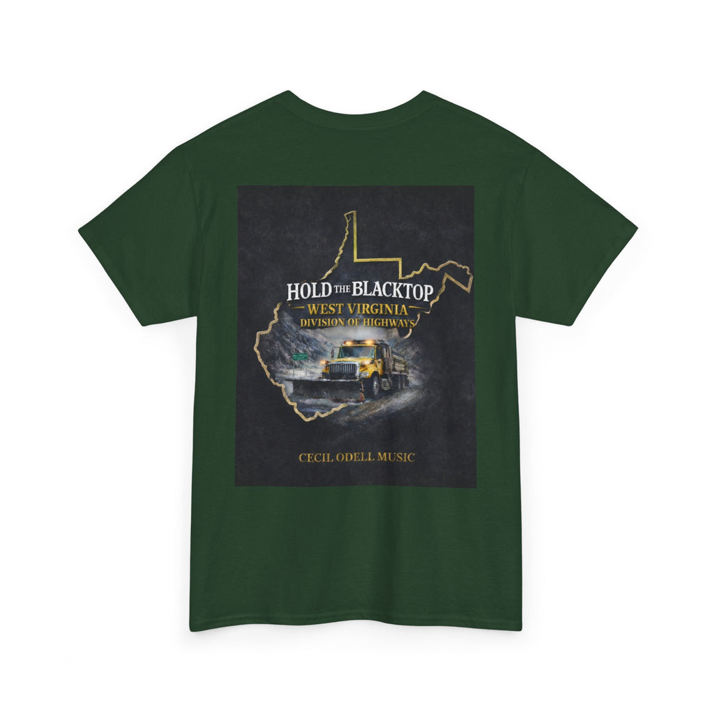 West Virginia 'Hold the Blacktop' Graphic Tee: Vintage Truck State Outline Music Shirt