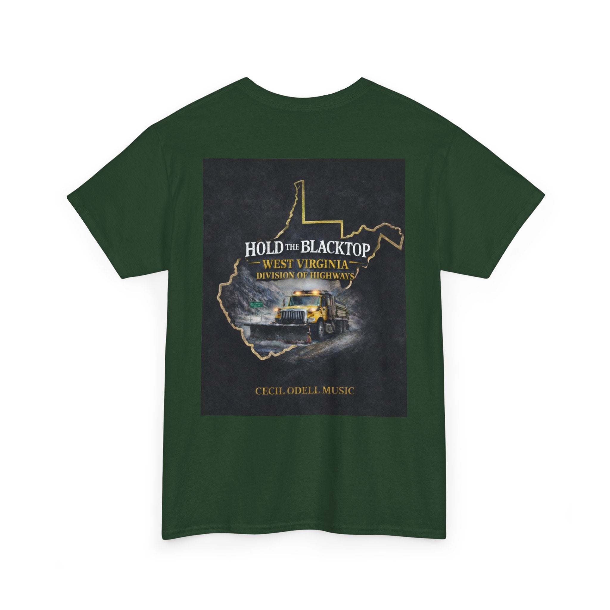 West Virginia 'Hold the Blacktop' Graphic Tee: Vintage Truck State Outline Music Shirt