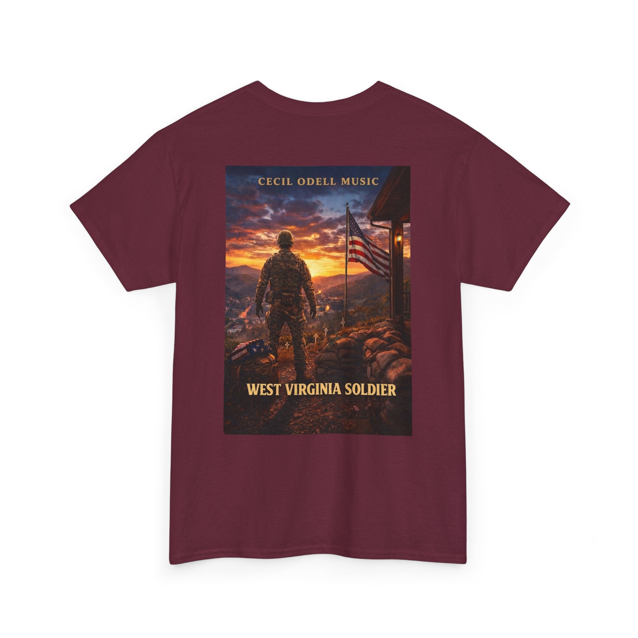 West Virginia Soldier T-Shirt: Patriotic Military Tee (Cecil Odell Music)