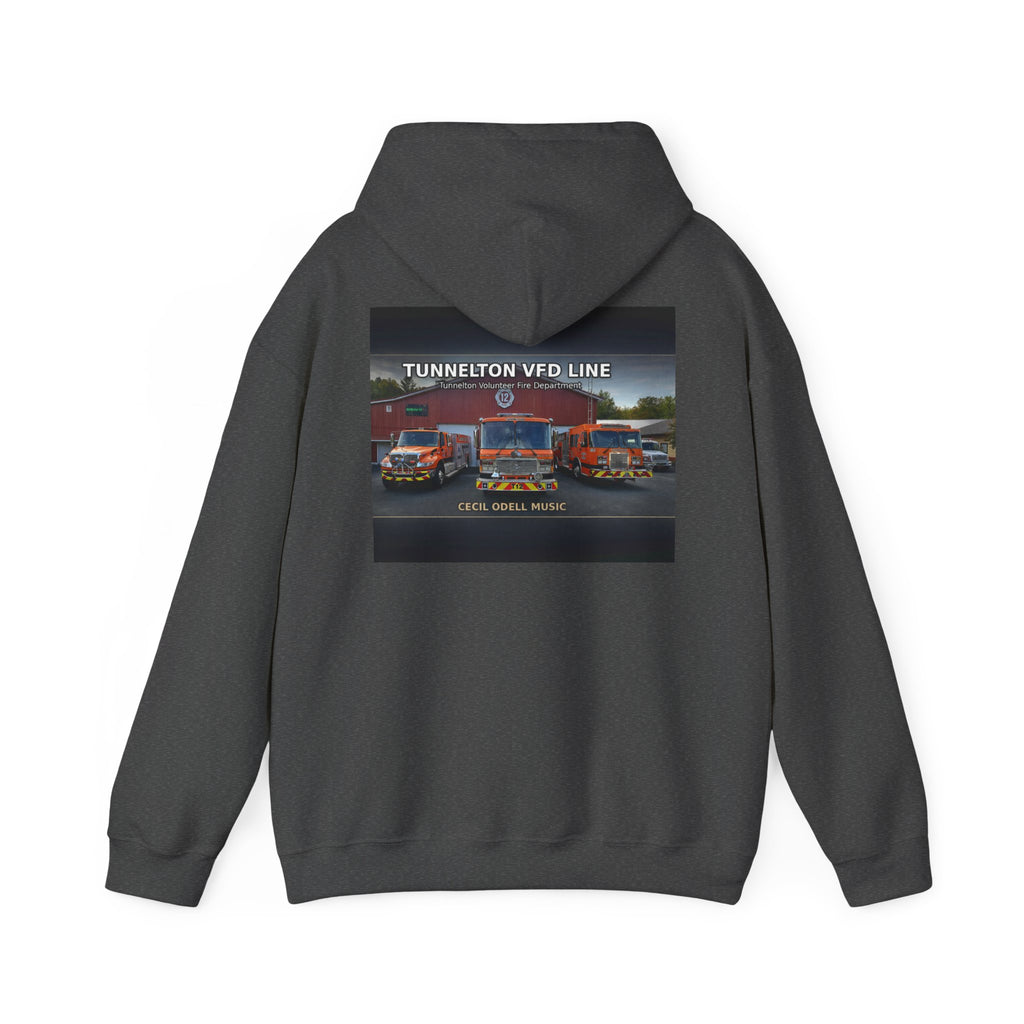 Tunnelton VFD Line Hoodie: Cool Music Firetruck Graphic Pullover