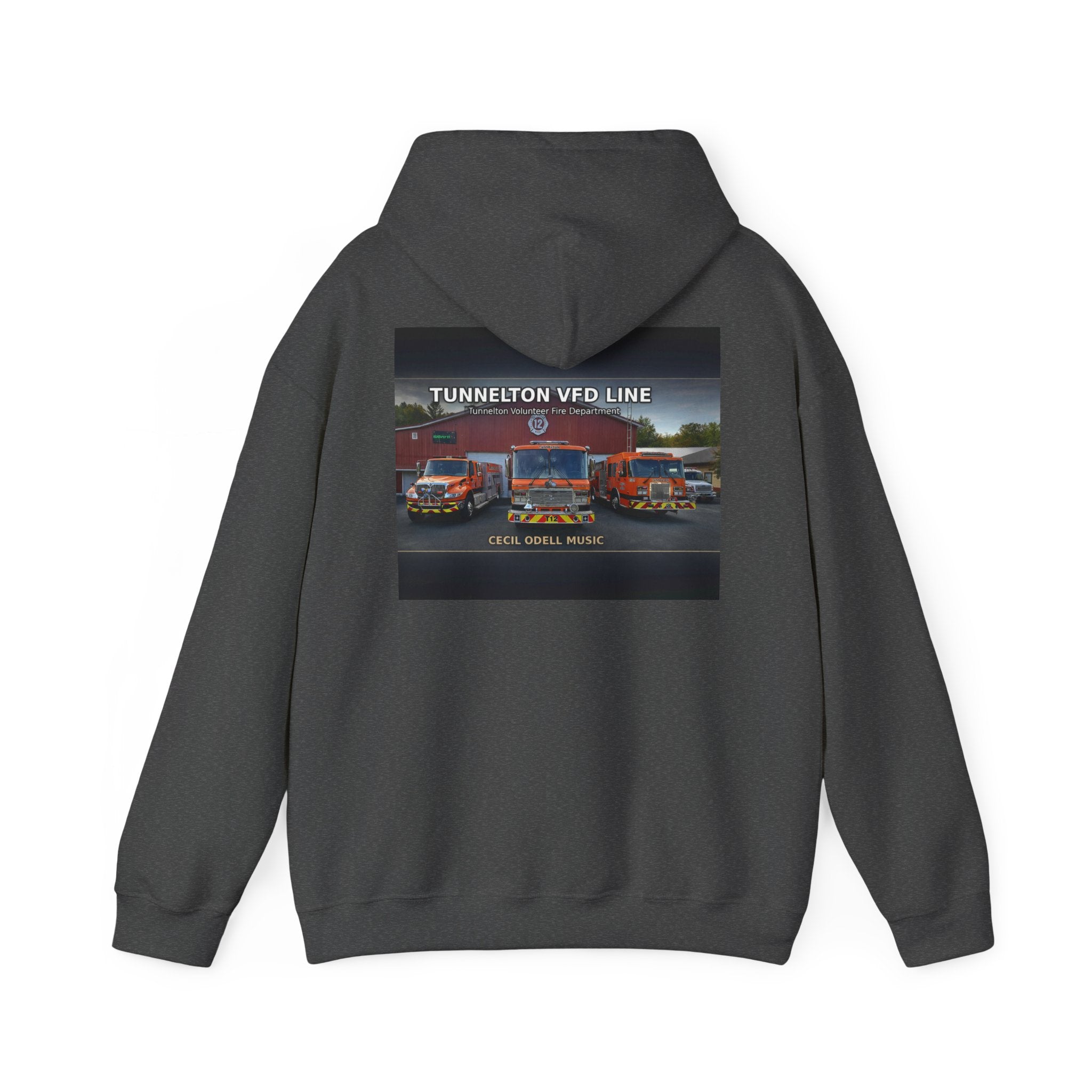 Tunnelton VFD Line Hoodie: Cool Music Firetruck Graphic Pullover