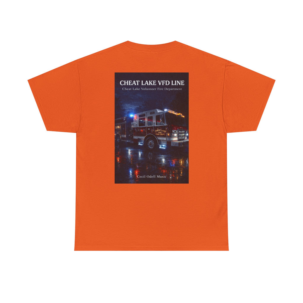 Firetruck Photo Tee: Cheat Lake VFD Line Volunteer Firefighter Shirt
